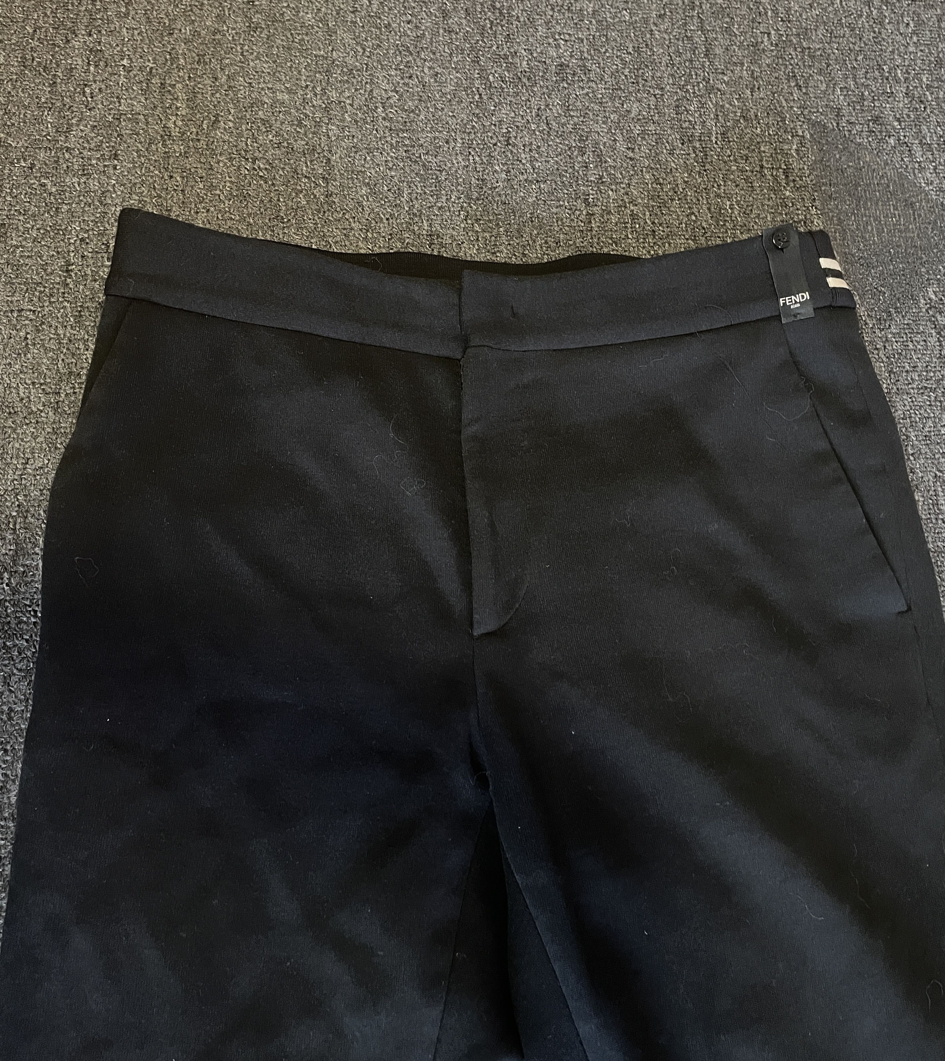 Fendi Fendi Men's Black Thick Casual Pants Size 46/30 Size US 30 / EU 46 - 2 Thumbnail