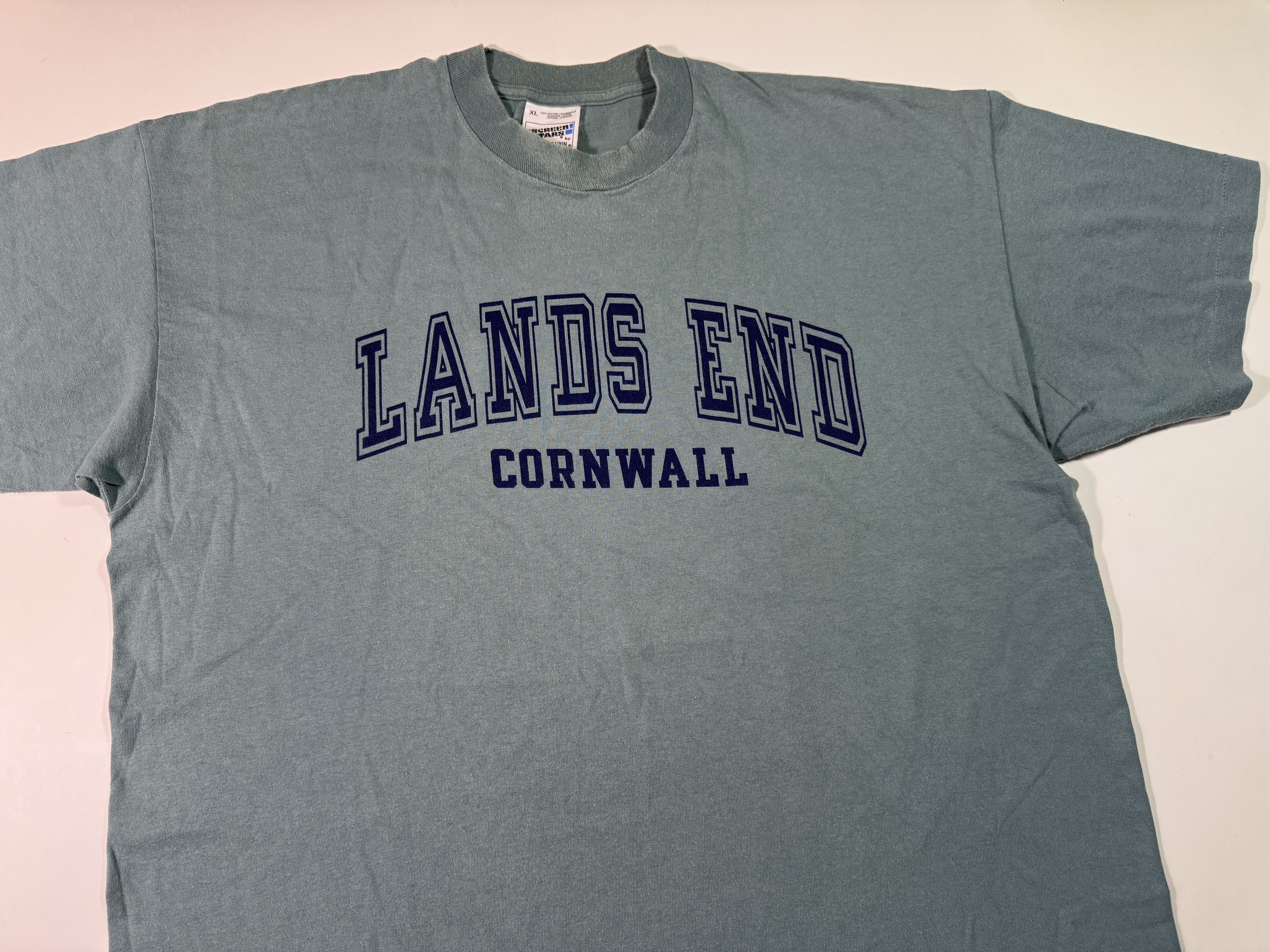 Vintage Vintage 90s Land's End Cornwall T-shirt Size US XL / EU 56 / 4 - 2 Thumbnail