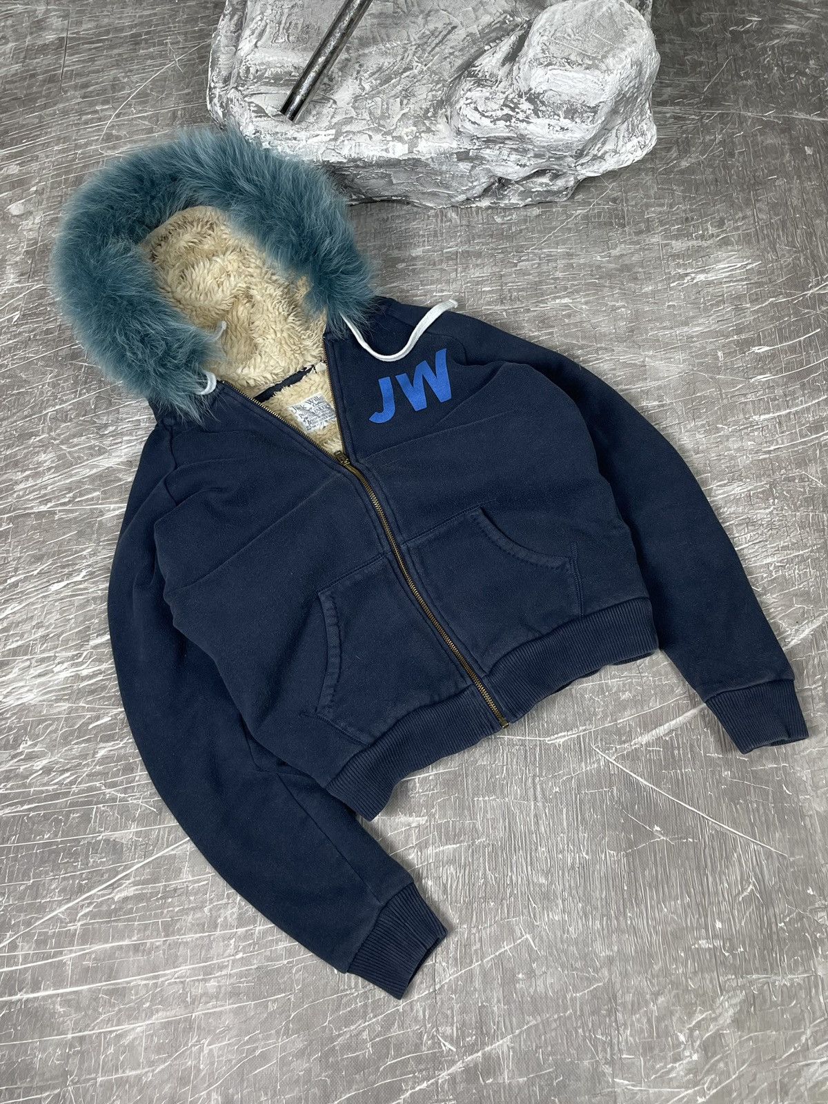 If Six Was Nine × Le Grande Bleu (L.G.B.) 2000s Y2K Punk Fur Zip Hoodie Hysteric Glamour Japanese Vibe Size US M / EU 48-50 / 2 - 3 Thumbnail