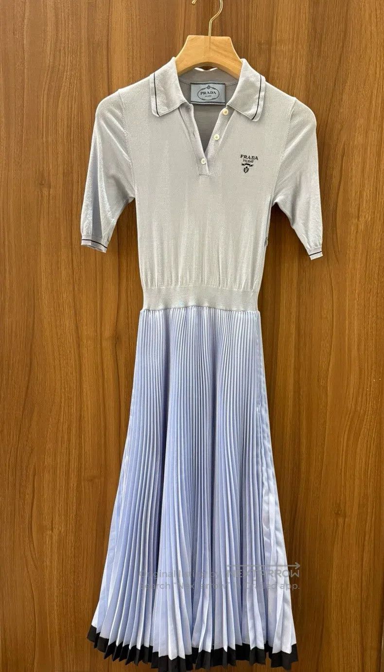 Prada Prada Grey polo collar dress Size XS / US 0-2 / IT 36-38 - 1 Thumbnail