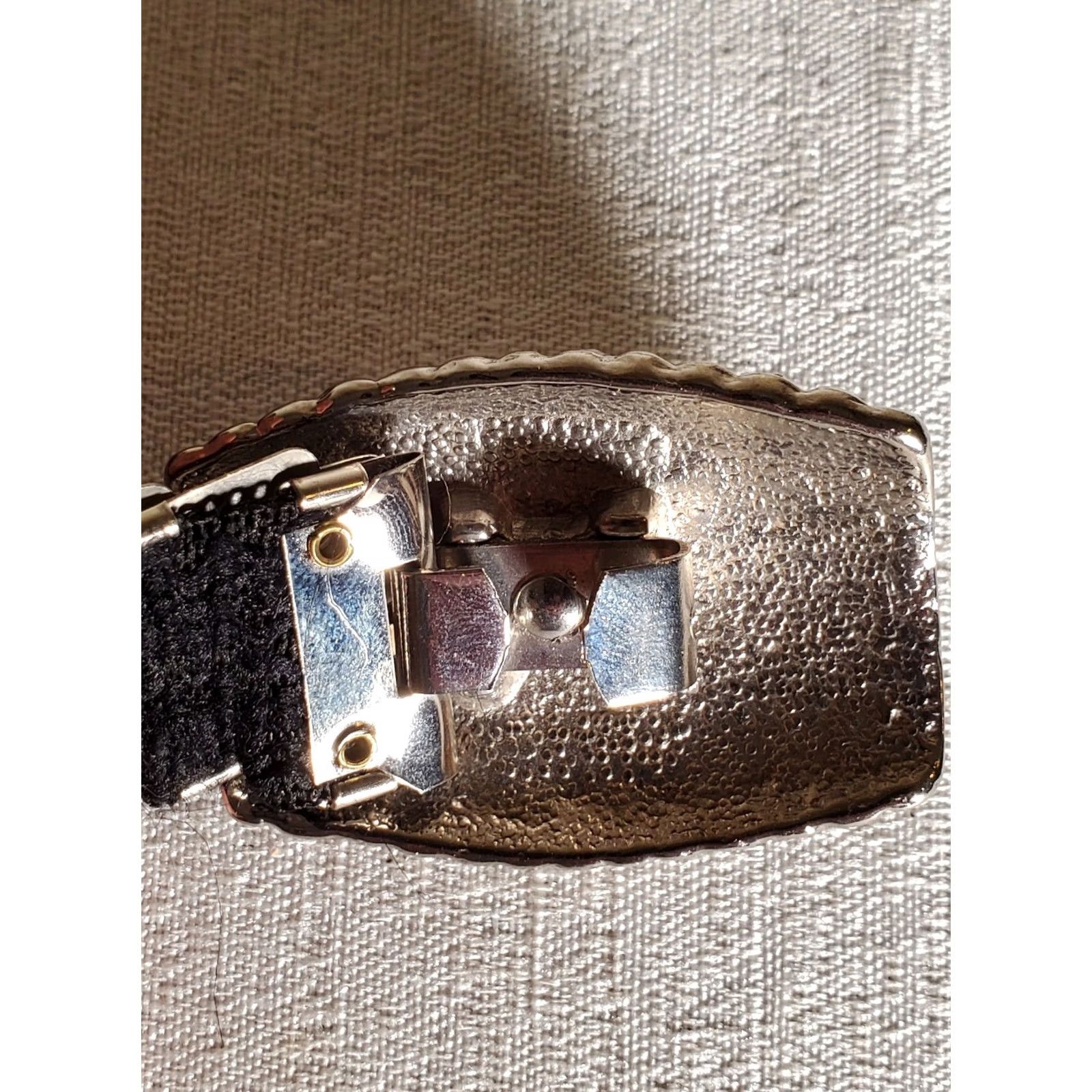 Vintage Vintage Elastic Silver-Tone Snake Scale Metal Belt Womens One Size - 31" x 1" Size ONE SIZE - 5 Thumbnail