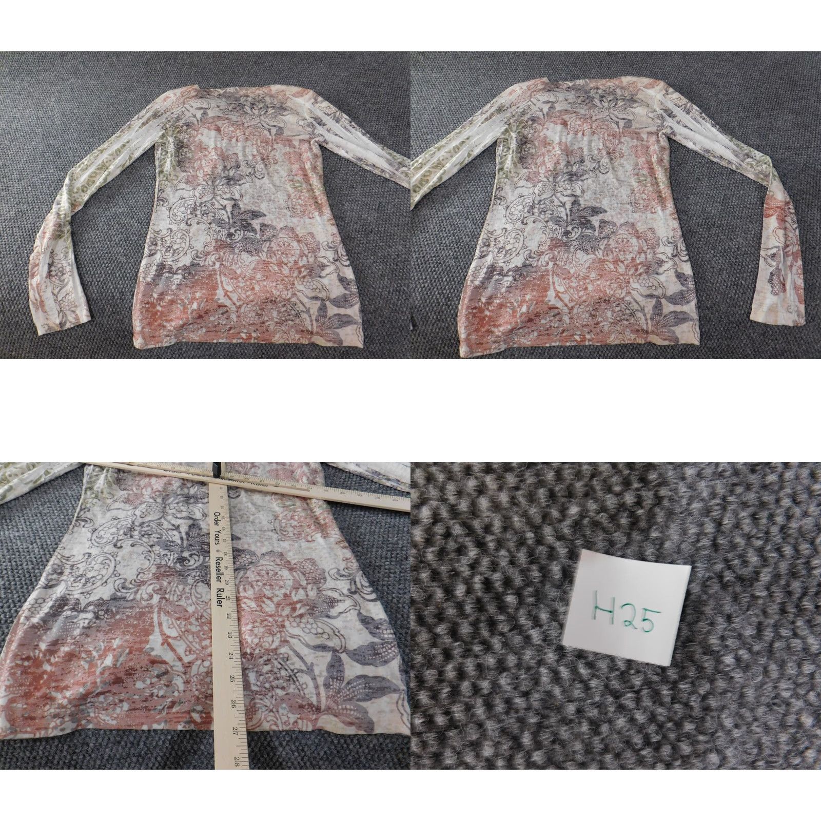 Vintage Maurices Blouse Womens Regular L Beige Floral Cotton Polyester Crew Neck Pullover Casual Long Sleeve Button Stars Theme 90s? Size L / US 10 / IT 46 - 8 Thumbnail
