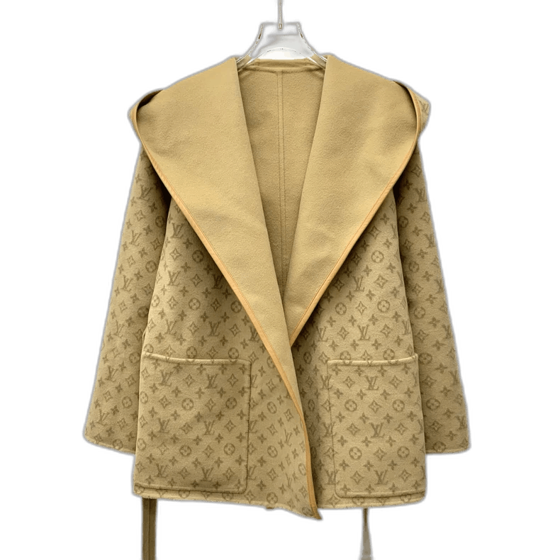 Louis Vuitton Louis Vuitton Brown Logo Printed Wool Coat Size US L / EU 52-54 / 3 - 1 Thumbnail