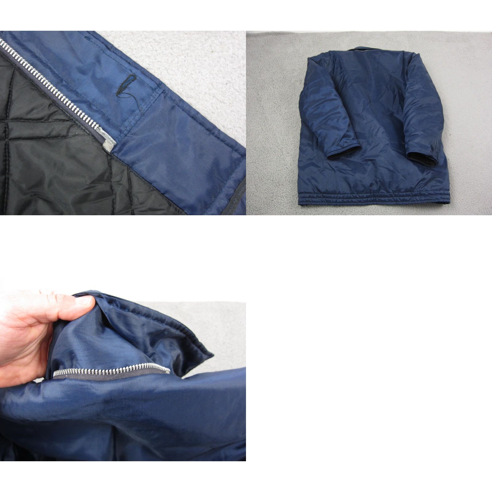 Vintage VINTAGE Unitog Jacket Mens Large Blue Bomber Jacket Zip Up Quilted Lined N/A 80s Outdoor Workwear Logo Canvas Nylon Jacket Size US L / EU 52-54 / 3 - 10 Thumbnail