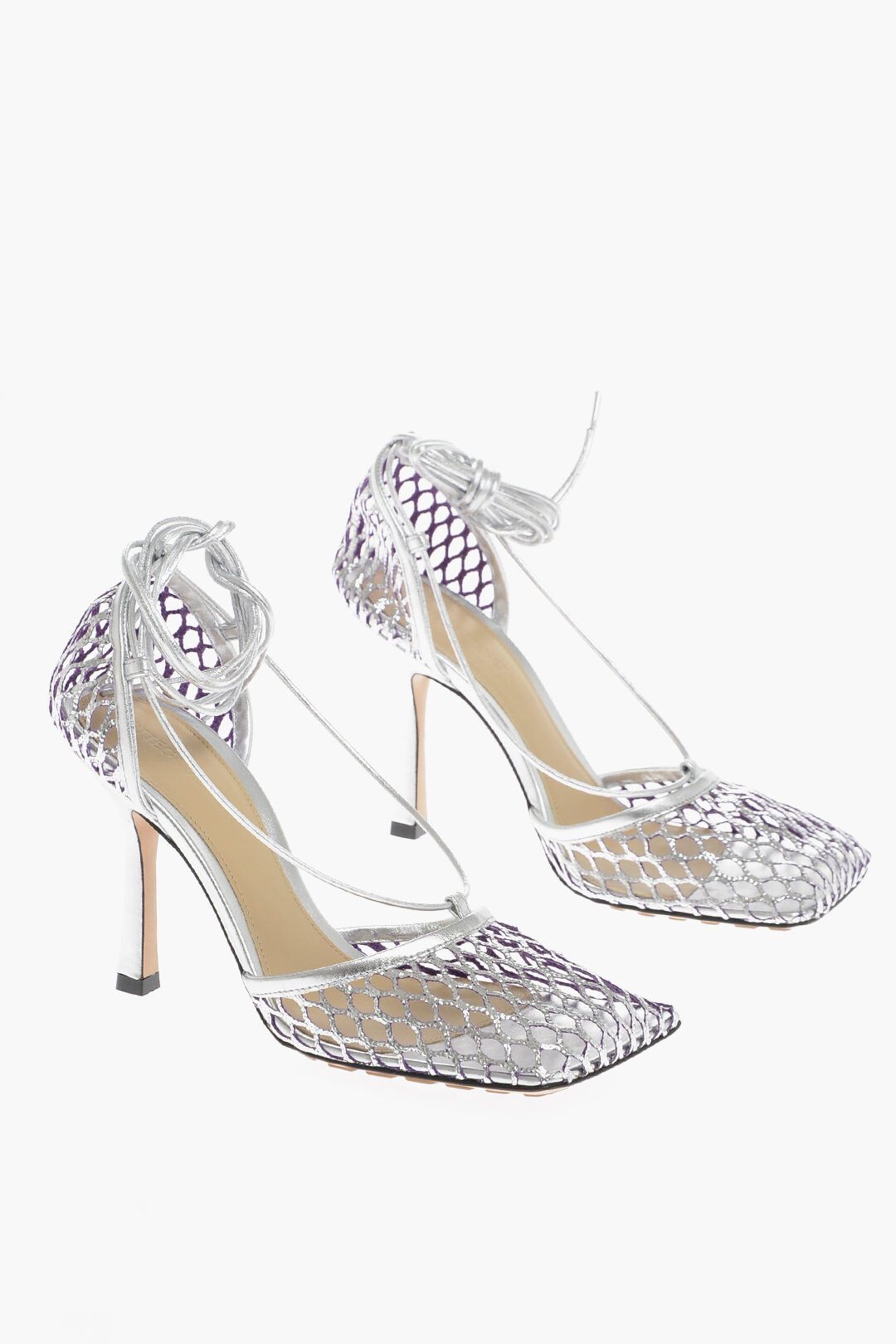 og1mm0524 Fishnet Sandals in Silver, image size:1080x1620