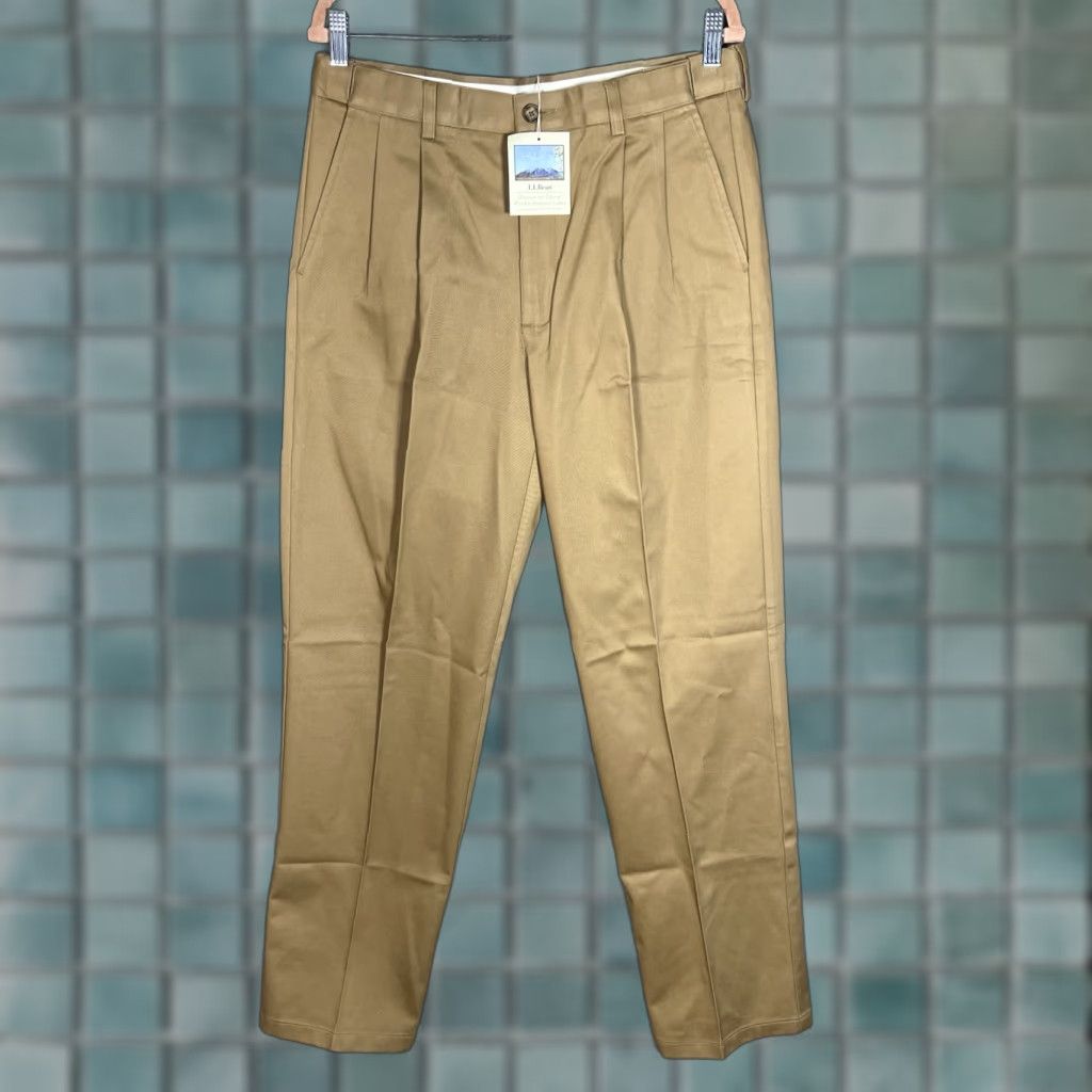 VINTAGE Bean Natural Fit Chino Pants Mens Size 34x34 Khaki