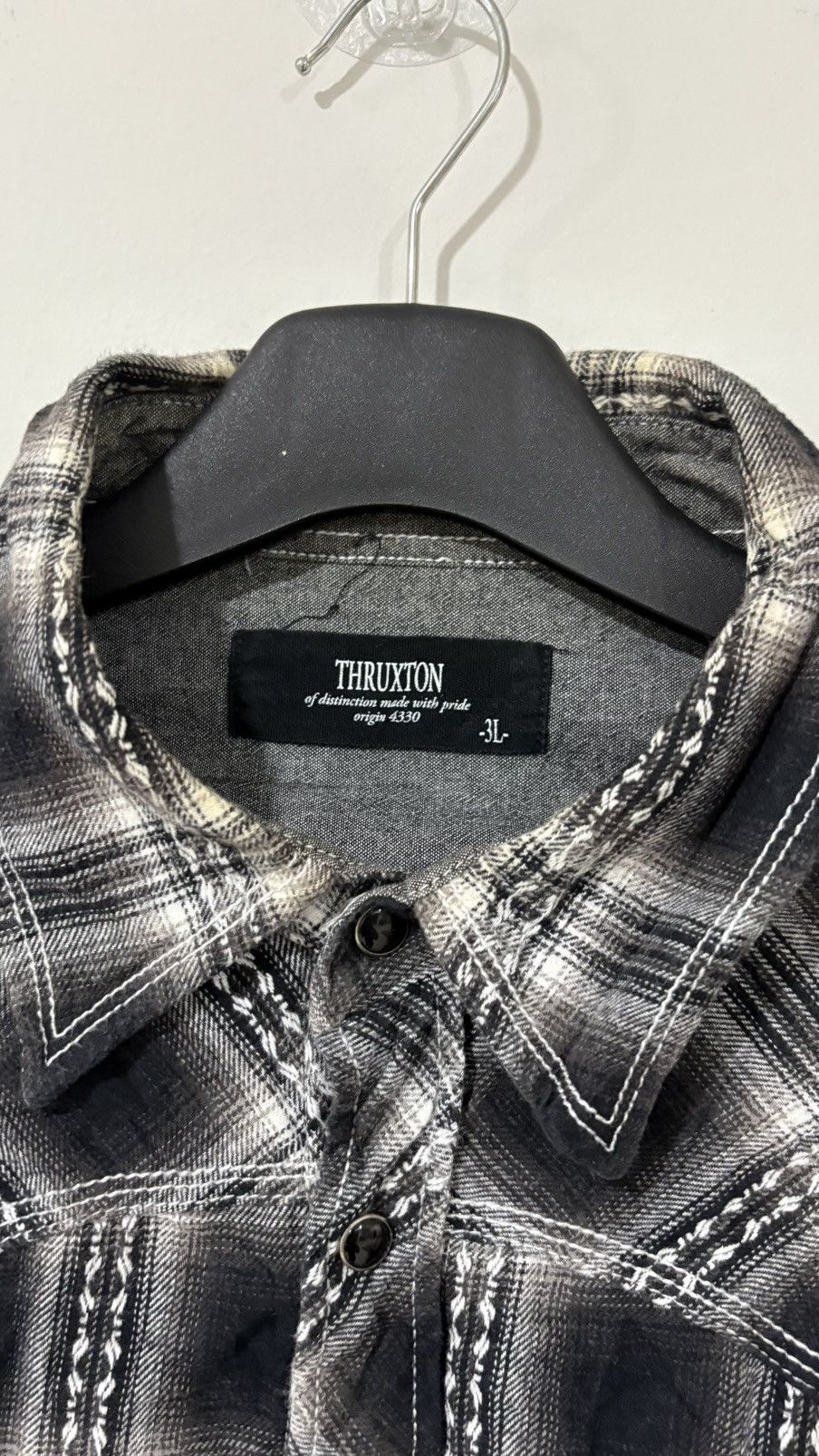 Japanese Brand Japanese Brand Thruxton Plaid Tartan Flannel Shirt 👕 Size US XL / EU 56 / 4 - 3 Thumbnail