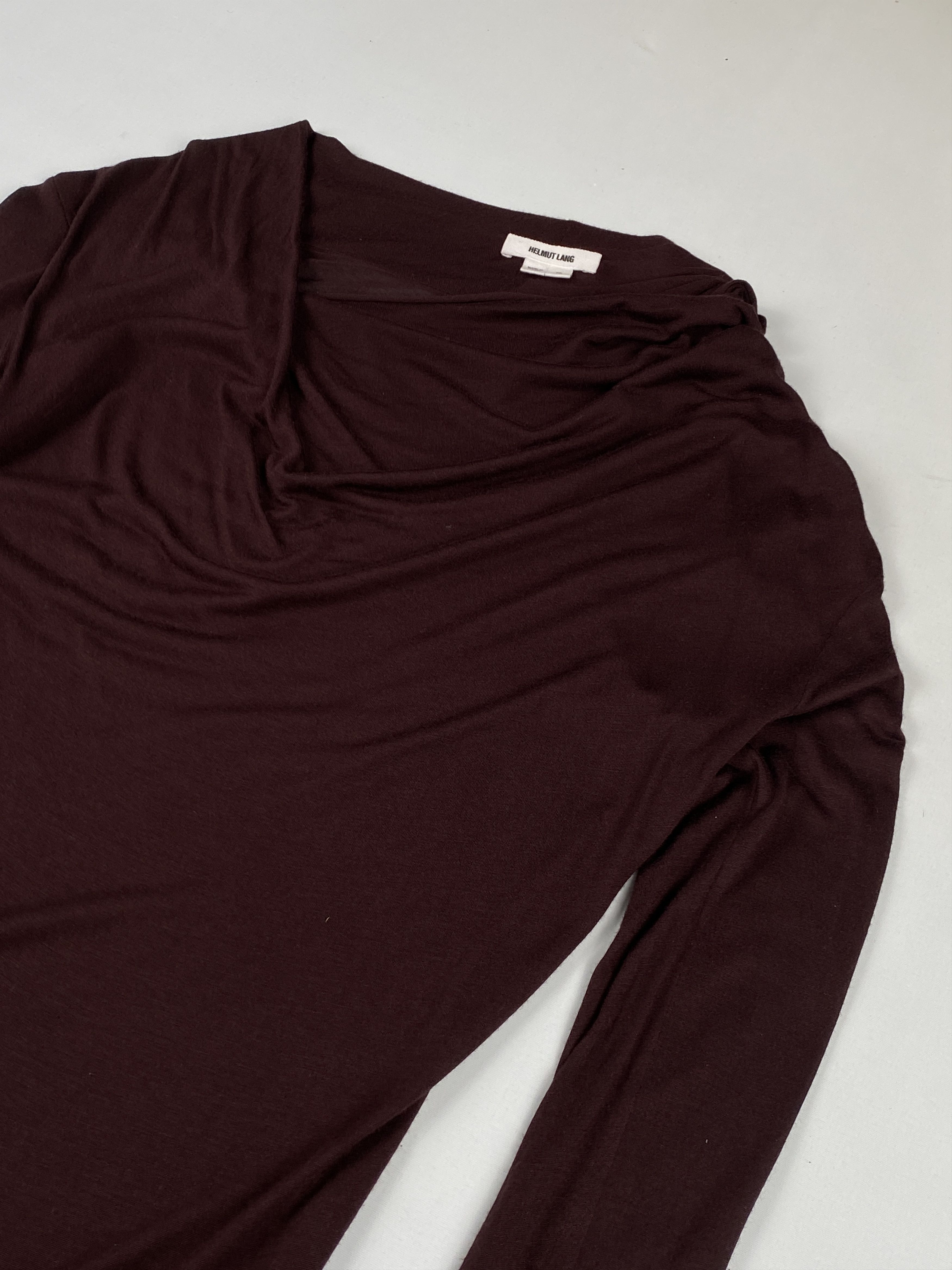 Helmut Lang Long Sleeve Cowl Neck Top Size S / US 4 / IT 40 - 5 Thumbnail