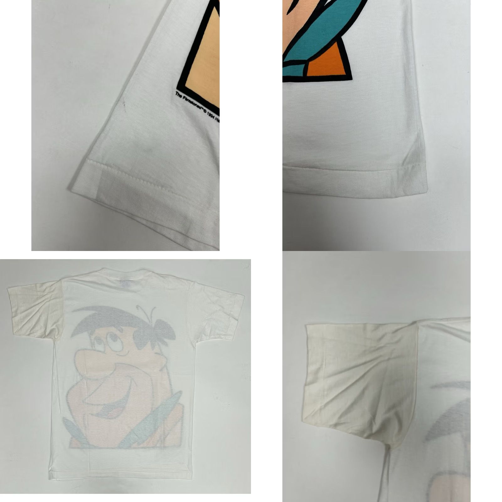 FRED VINTAGE The Flintstones T-Shirt Mens Large White Fred Flintstone Big Face 1994 90s Cartoon TV Show Hanna-Barbera Size US L / EU 52-54 / 3 - 8 Thumbnail