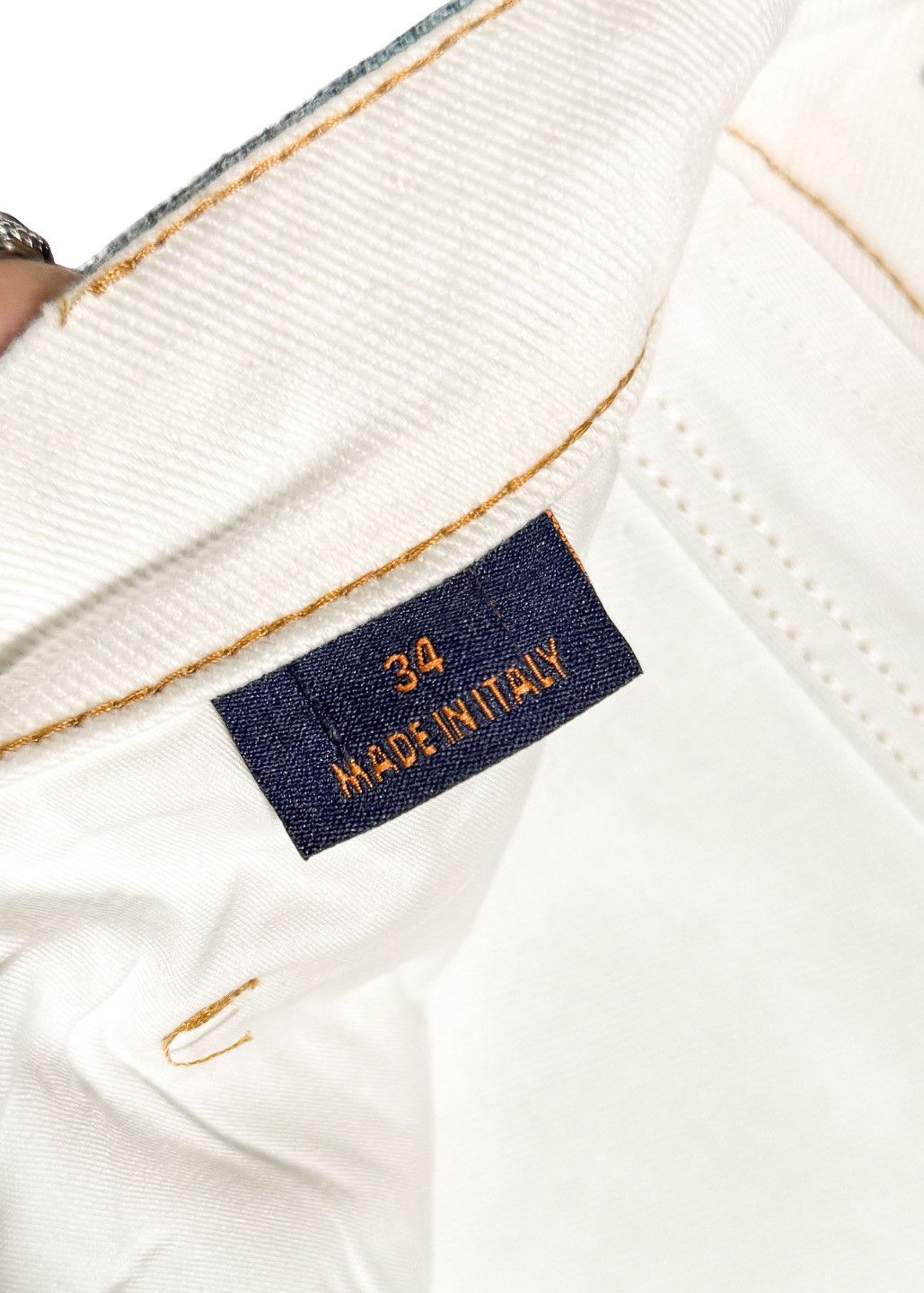 Louis Vuitton Louis Vuitton SS23 Turquoise Spray LV White Denim Jeans Size US 34 / EU 50 - 7 Thumbnail