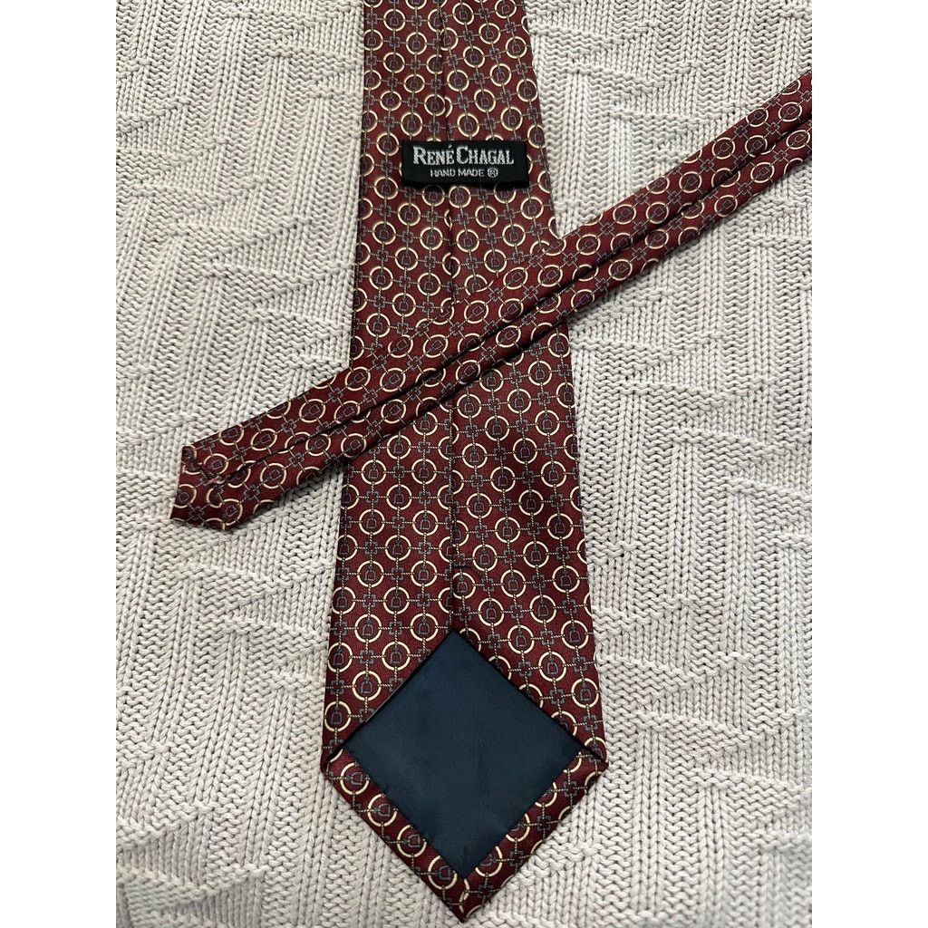 Other Vintage Rene Chagal maroon handmade tie Size ONE SIZE - 2 Thumbnail