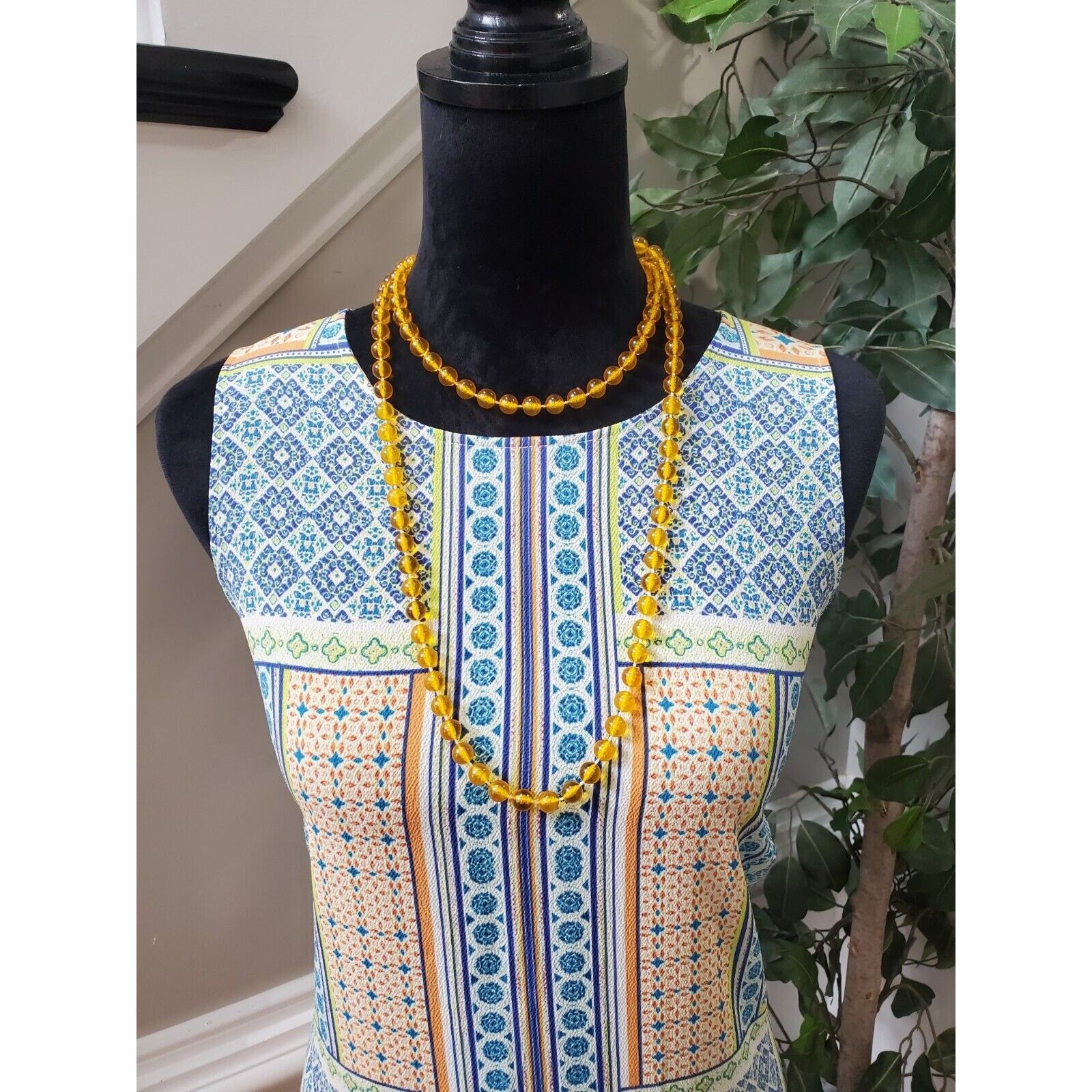 Other Rose + Olive Polyester Round Neck Sleeveless Top Blouse M Size M / US 6-8 / IT 42-44 - 2 Thumbnail