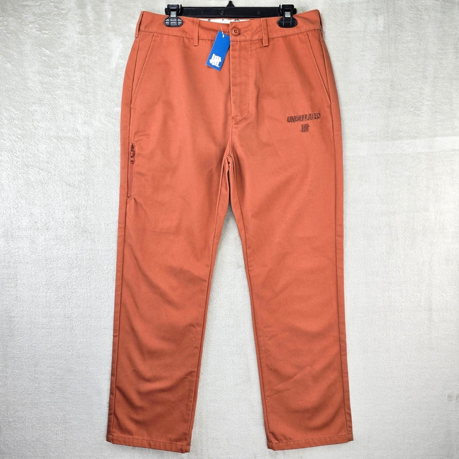 Undefeated Undefeated Pants Mens 32x29 Orange Brown Chino Work Wear Size US 32 / EU 48 - 1 Thumbnail