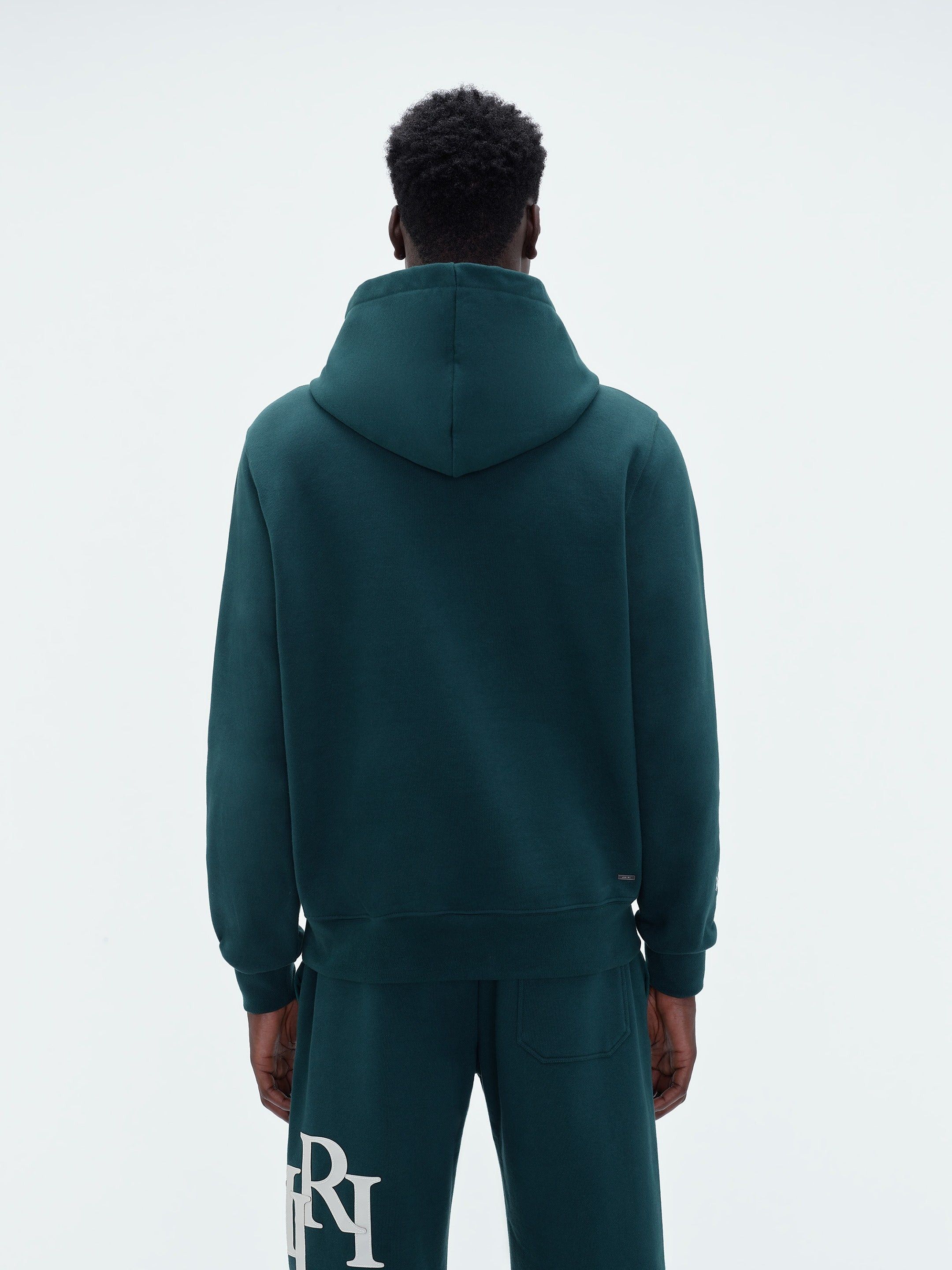 Amiri oc11z0225 Staggered Logo Hoodie in Green Size US XL / EU 56 / 4 - 5 Thumbnail