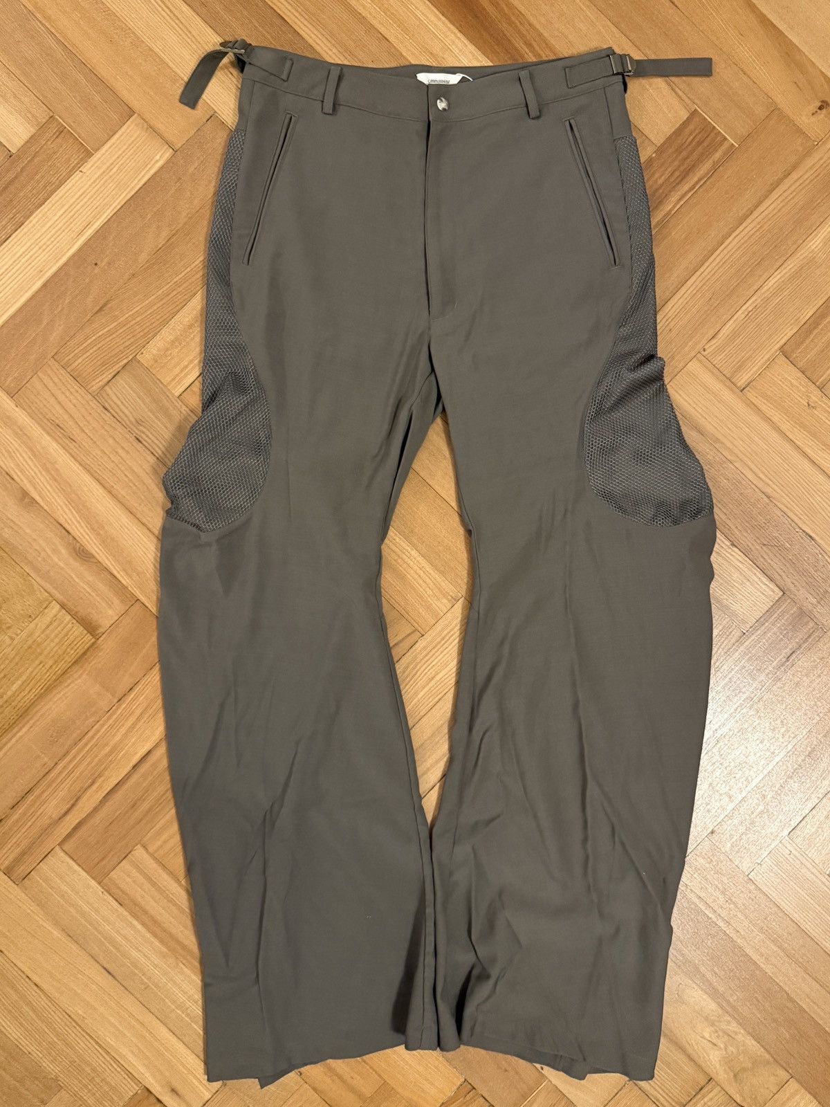 CMMAWEAR CMMAWEAR Taupe Zip Panel Trousers Size US 36 / EU 52 - 1 Thumbnail