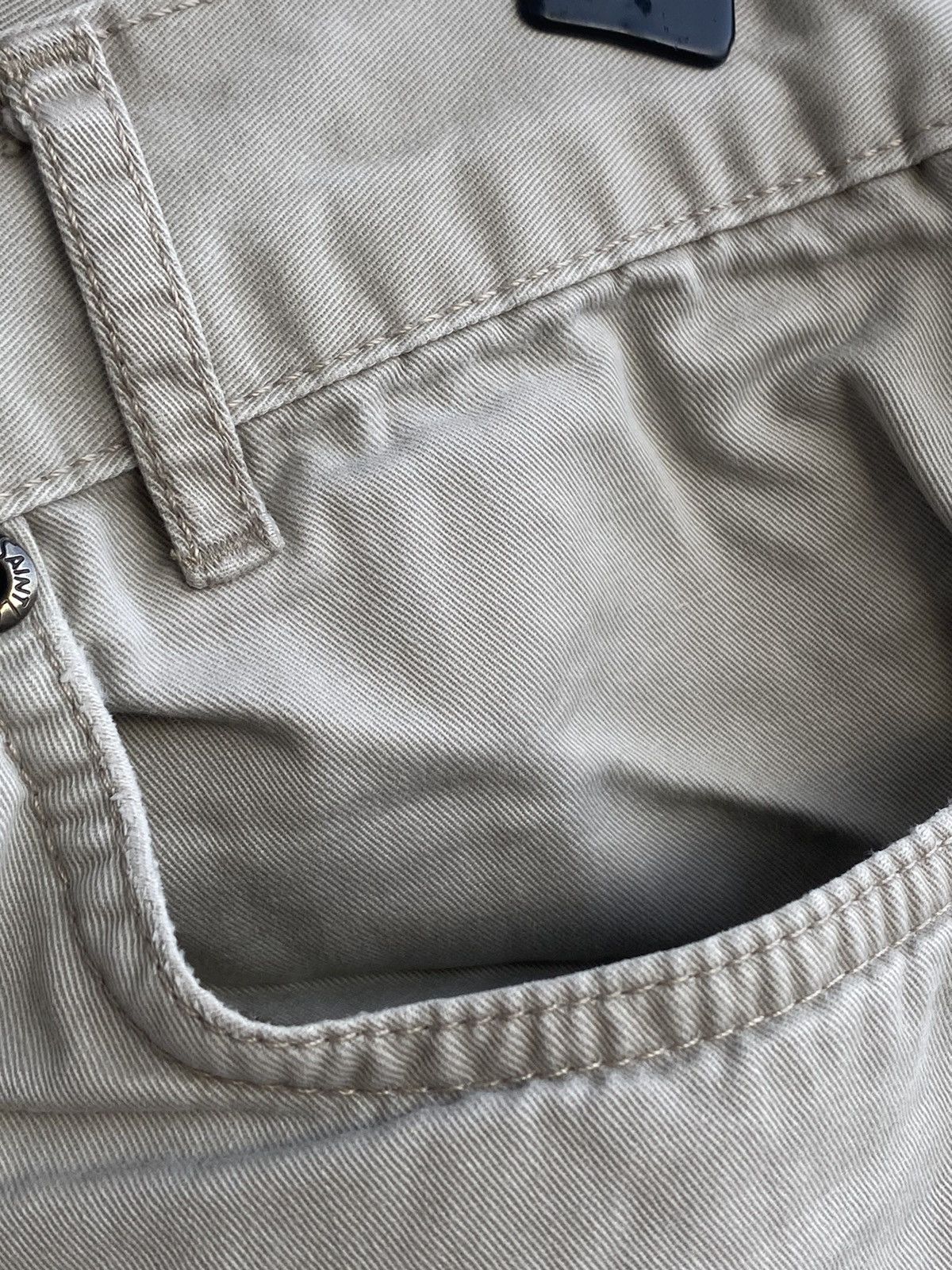 Yves Saint Laurent Beige YSL Shorts Jeans Cotton Denim Size US 31 - 14 Thumbnail