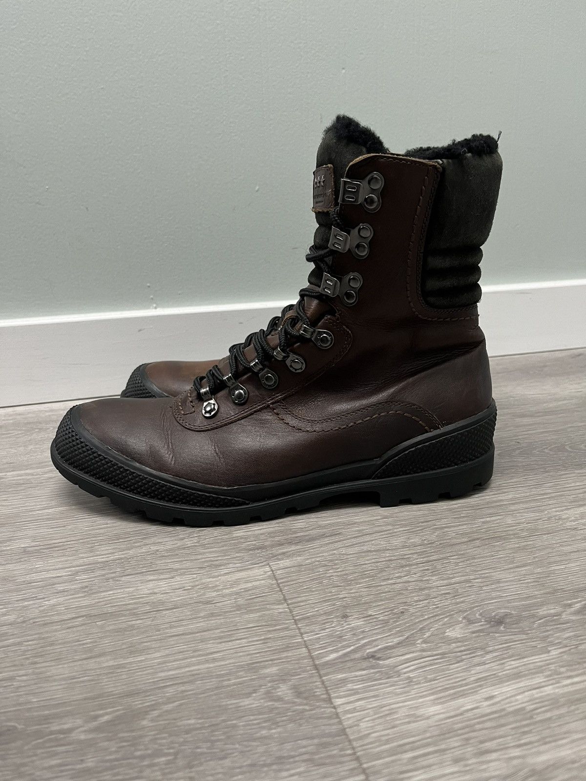 John Varvatos Shearling Lined Leather Hiking Boot. 9.5 Size US 9.5 / EU 42-43 - 13 Thumbnail