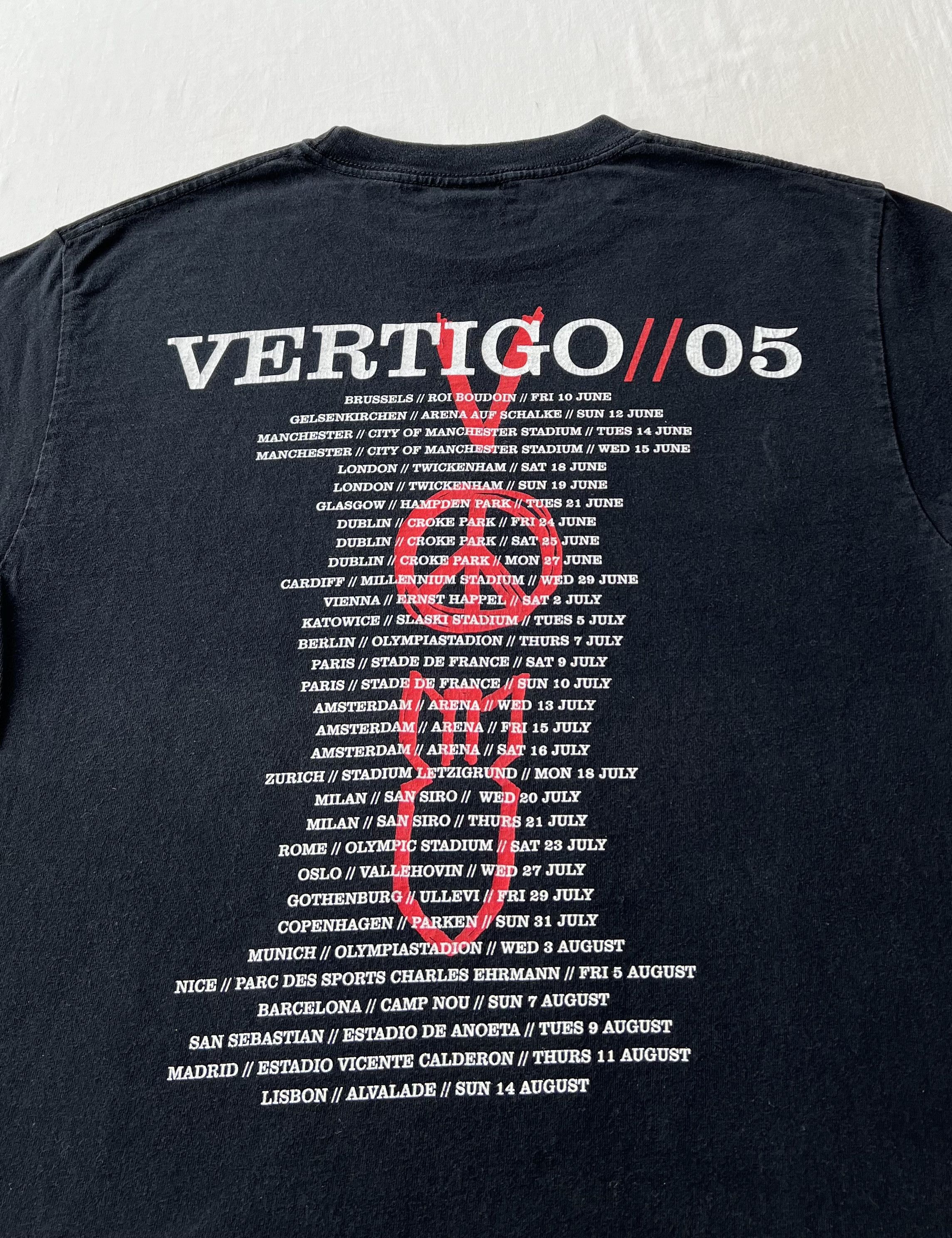 Band Tees Vintage 2005 U2 Vertigo Tour Black T-shirt Size US M / EU 48-50 / 2 - 11 Thumbnail
