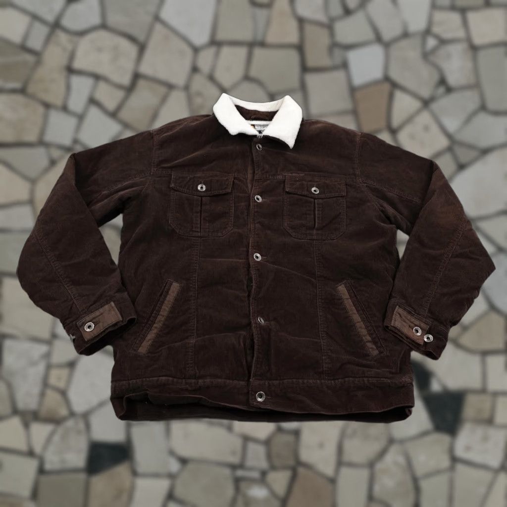 Quiksilver Quiksilver Jacket Mens Large Brown Corduroy Sherpa Lined Snap Bomber Coat Size US L / EU 52-54 / 3 - 1 Thumbnail