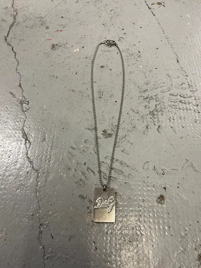 Dolce & Gabbana 2000s Dolce & Gabbana Pave Logo Necklace Size ONE SIZE - 1 Thumbnail