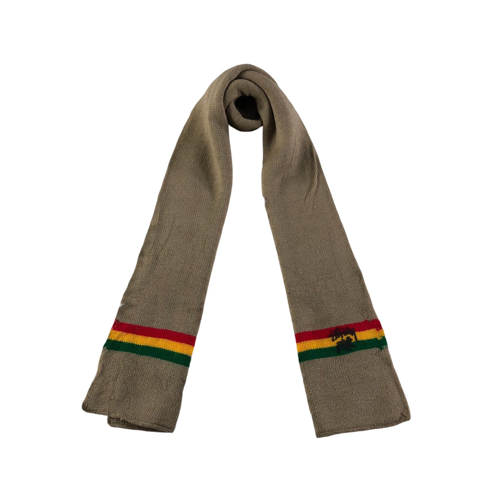 Stussy × Vintage Stussy Rasta Scarf / Muffler / Neckwear - KM307 Size ONE SIZE - 1 Thumbnail