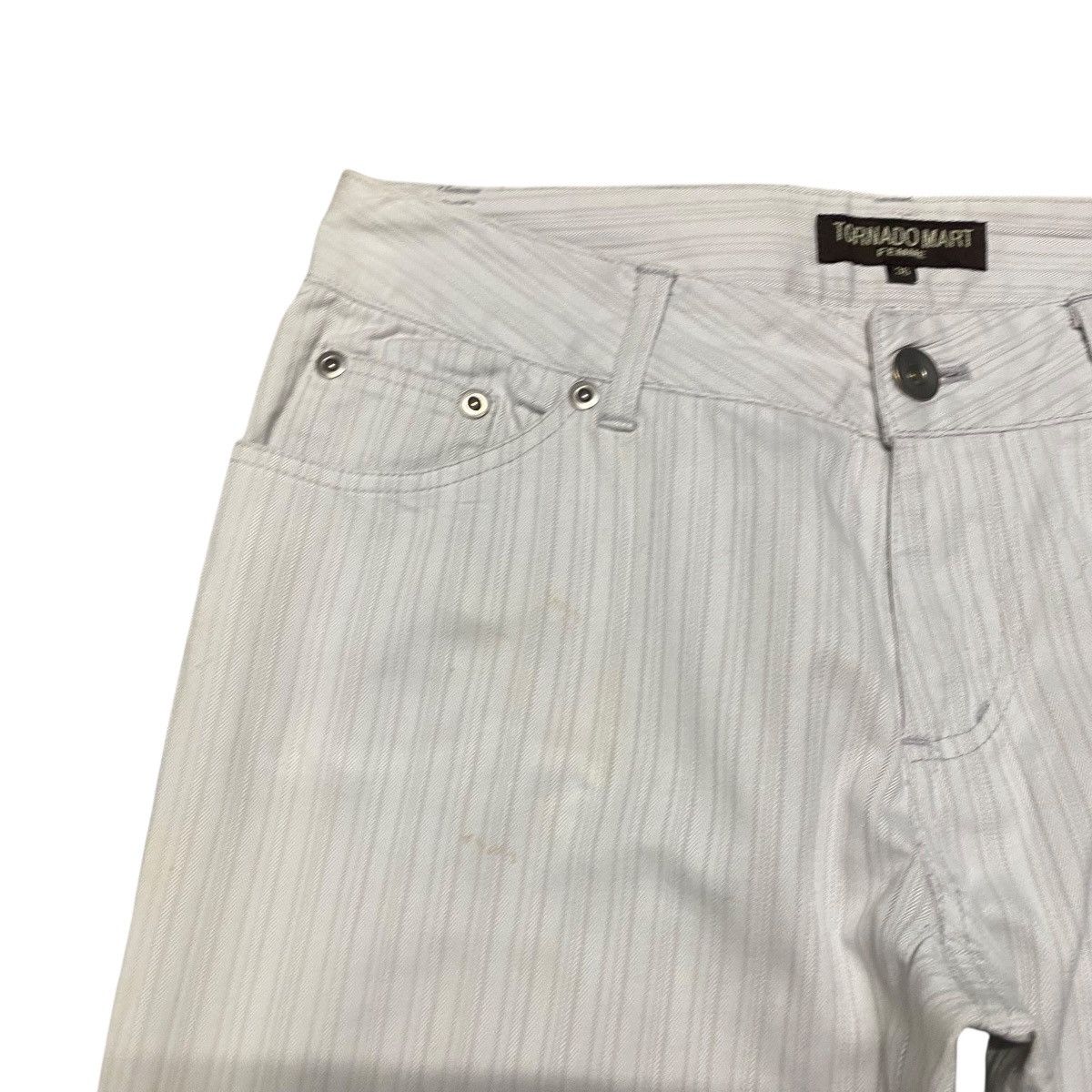 Japanese Brand Tornado mart Striped Flare Jeans Size 26" / US 2 / IT 38 - 4 Thumbnail