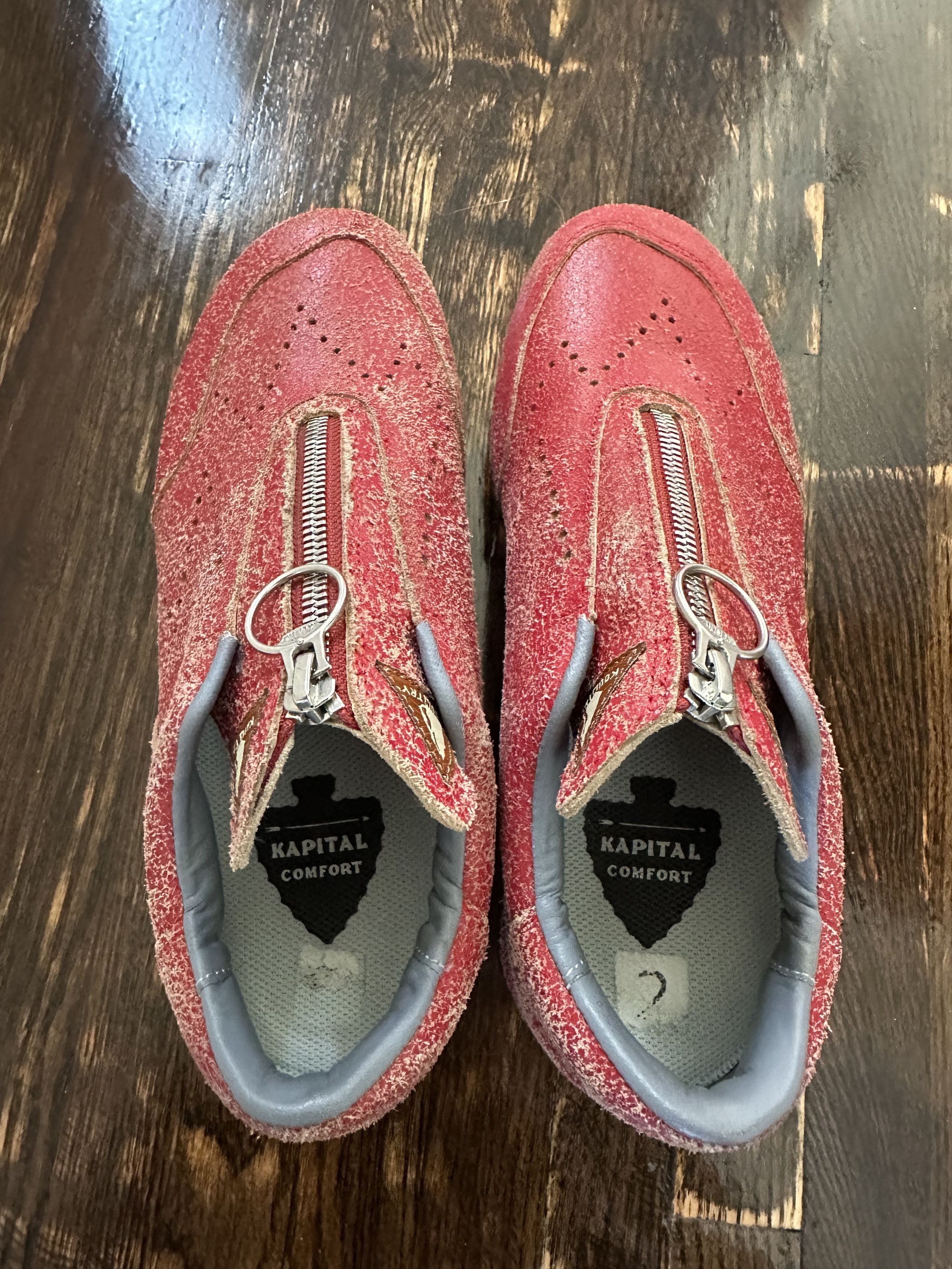 Kapital Kountry Cracked Leather Zip-Up Shoes Size US 7.5 / EU 40-41 - 5 Thumbnail