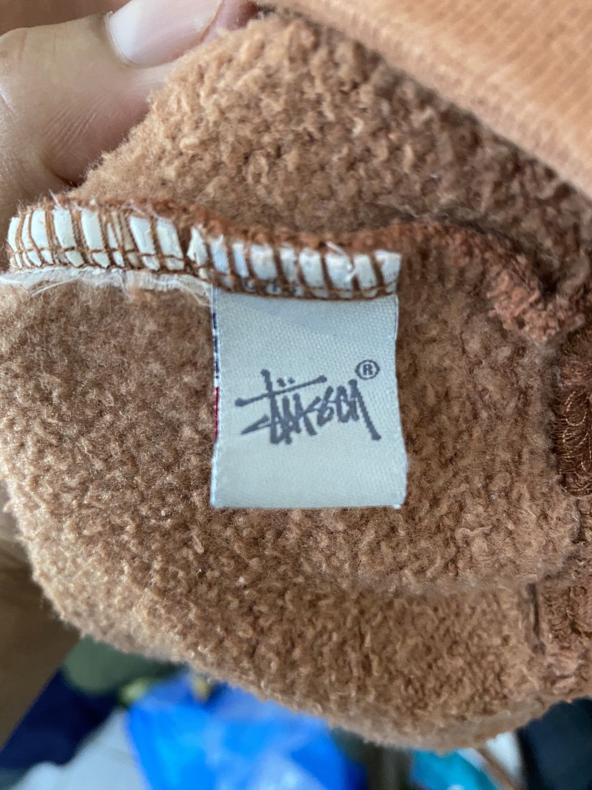Stussy Vintage Stussy Big Logo Brown Hoodie Pullover Size US XL / EU 56 / 4 - 9 Thumbnail