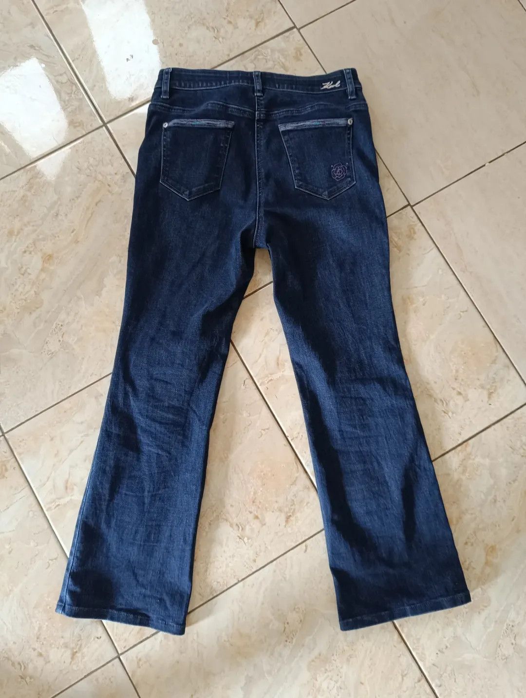 Karl Lagerfeld Karl Lagerfeld Cutbray Flare Bootcut Jeans Size 28" / US 6 / IT 42 - 4 Thumbnail