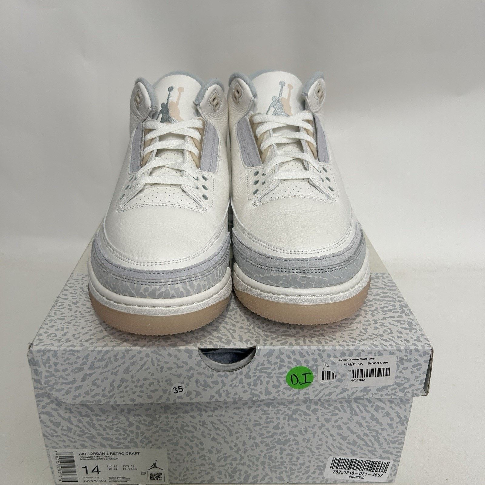 Jordan Brand Nike Air Jordan 3 Retro SE Craft “Ivory” FJ9479-100 Size US 14 / EU 47 - 2 Thumbnail