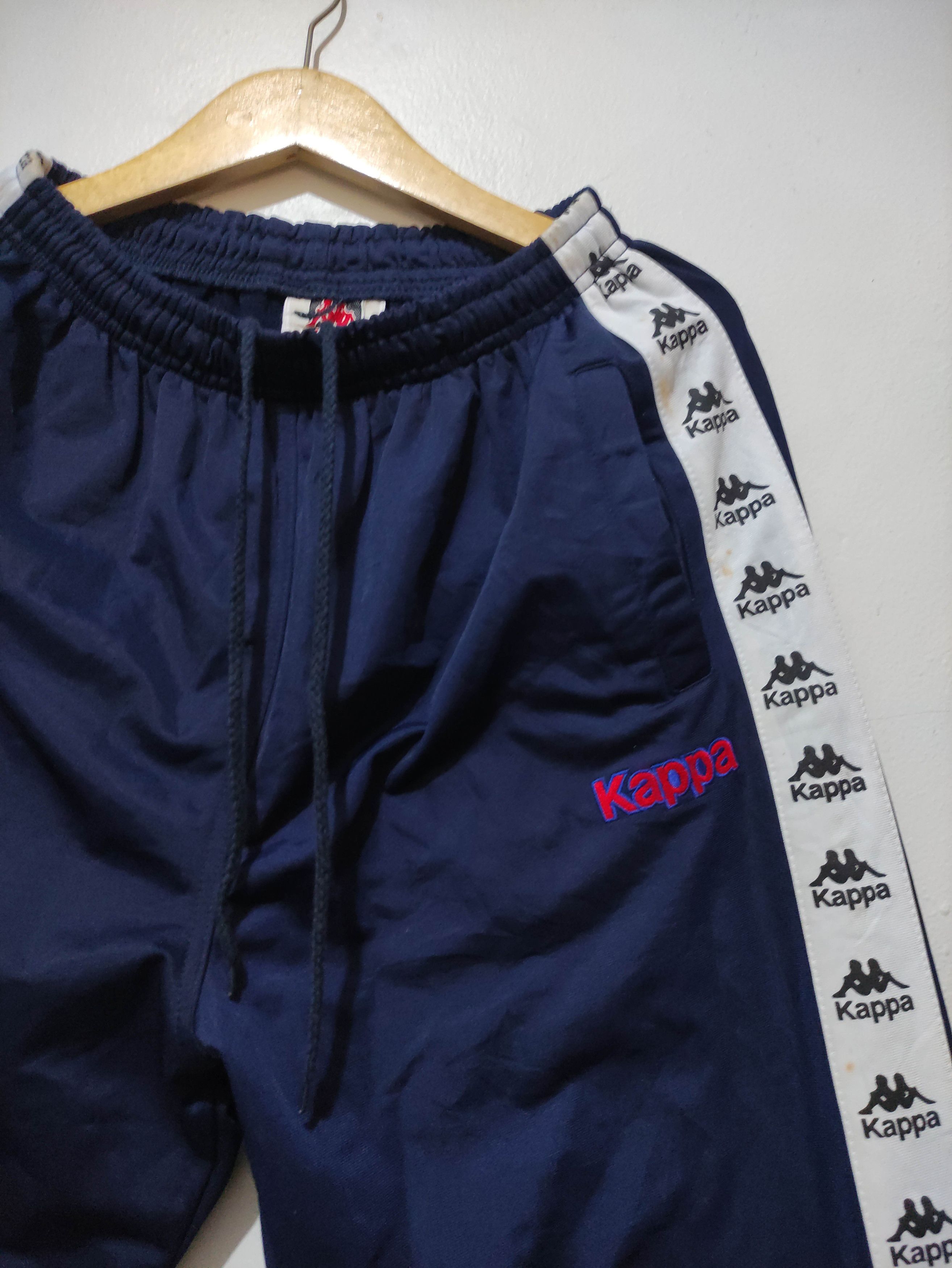 Kappa Kappa Track Pants Navy Logo Elastic Waist Pockets Drawstring Size US 32 / EU 48 - 8 Thumbnail