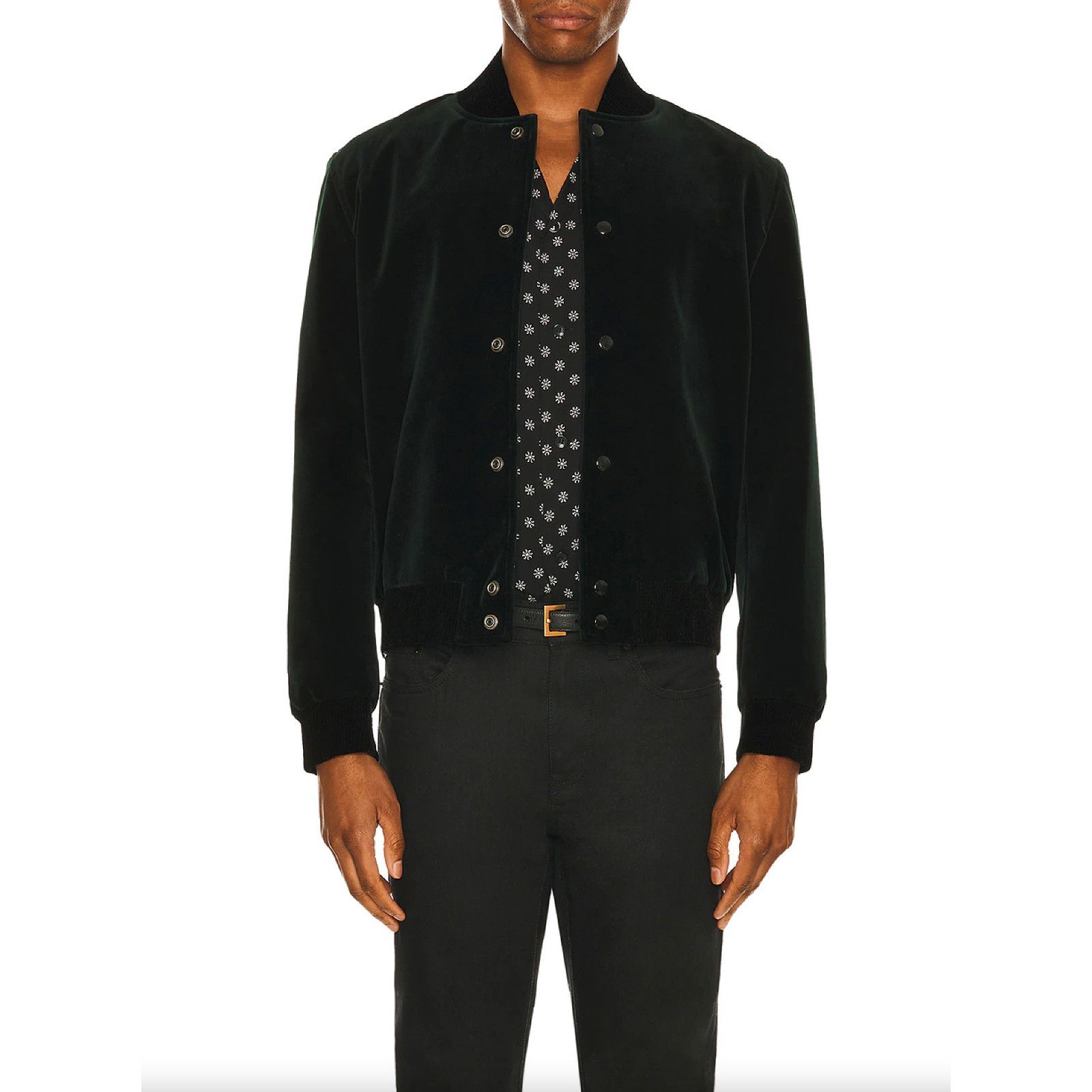 Yves Saint Laurent Saint Laurent Paris Teddy Green Velvet Bomber Jacket 54 Size US L / EU 52-54 / 3 - 9 Thumbnail