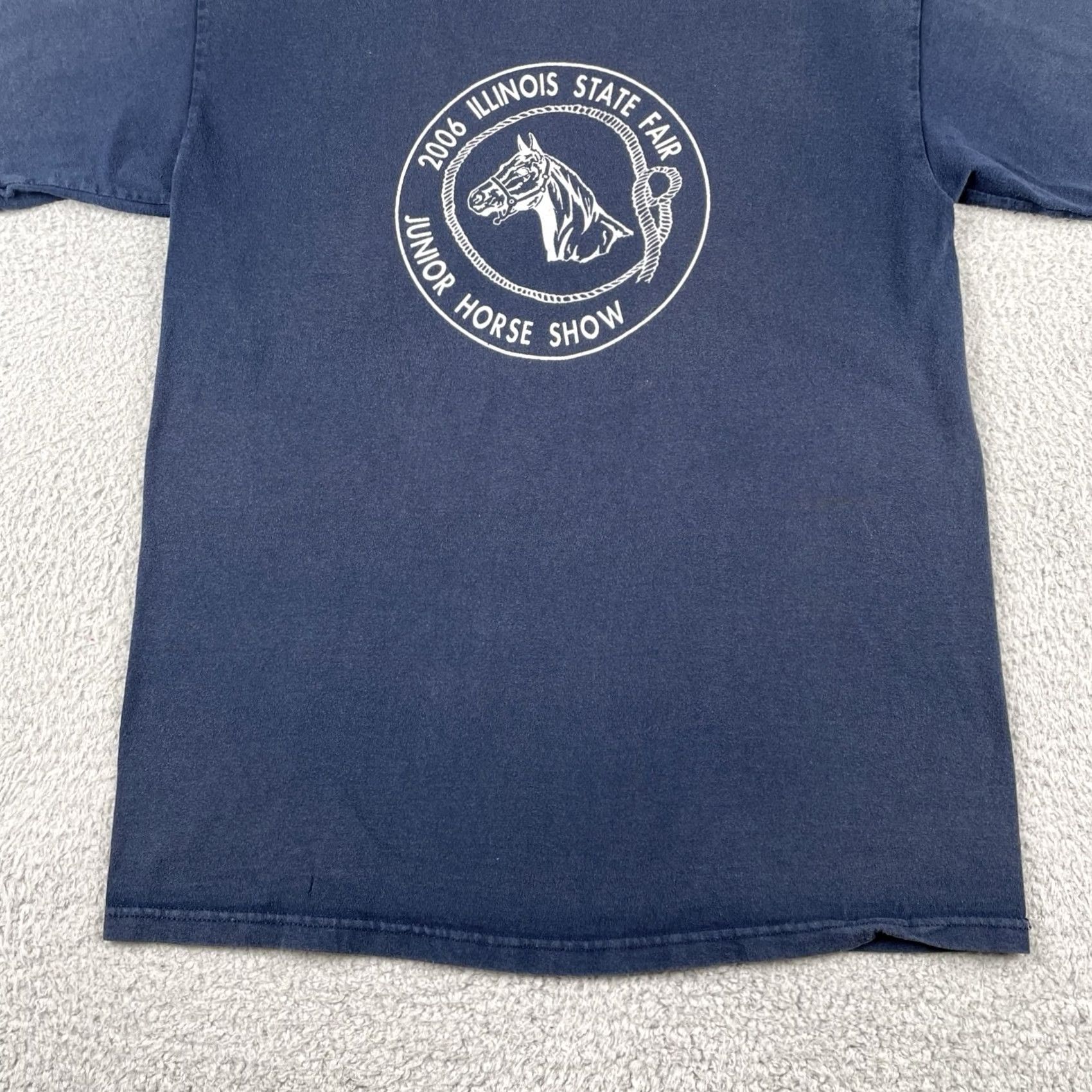 Gildan VINTAGE Gildan Blue T Shirt 2006 Illinois State Fair Junior Horse Show Y2K Medium Mens Size US M / EU 48-50 / 2 - 7 Thumbnail