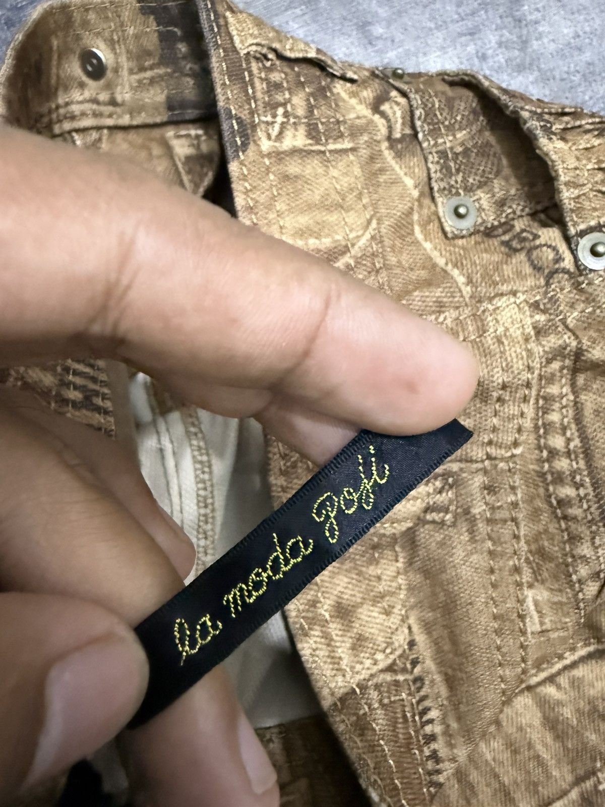 Le Grande Bleu (L.G.B.) LA MODA POJI PRINT ART BOOT CUT PANTS Size US 29 - 7 Thumbnail