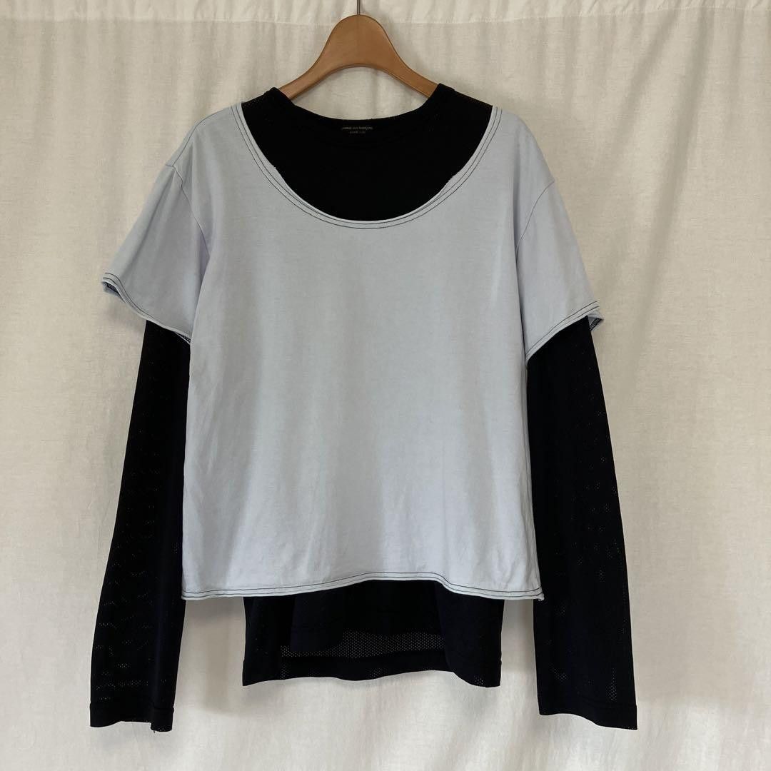 Comme des Garcons × Comme des Garcons Homme Plus AD2013 Mesh Layered Long Sleeve Tee Size US S / EU 44-46 / 1 - 1 Thumbnail
