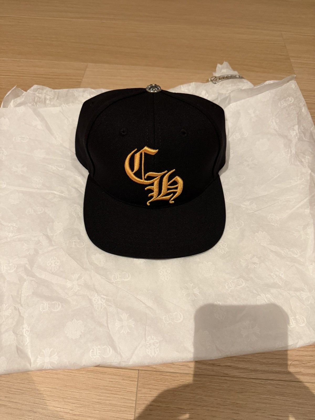 Chrome Hearts Chrome Hearts Black Gold CH Baseball Cap Embroidered Logo Size ONE SIZE - 1 Thumbnail