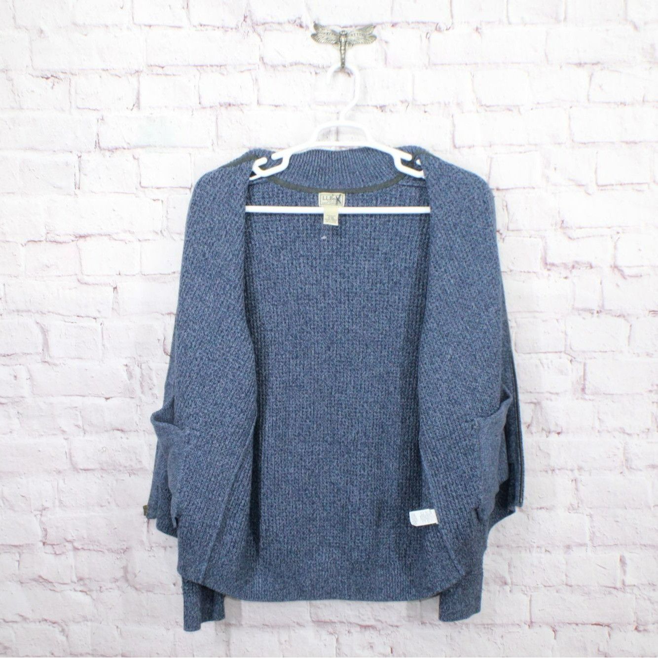 L.L. Bean × Vintage LL Bean Men's Organic Waffle Sweater Full Zip Vintage Size US XL / EU 56 / 4 - 10 Thumbnail