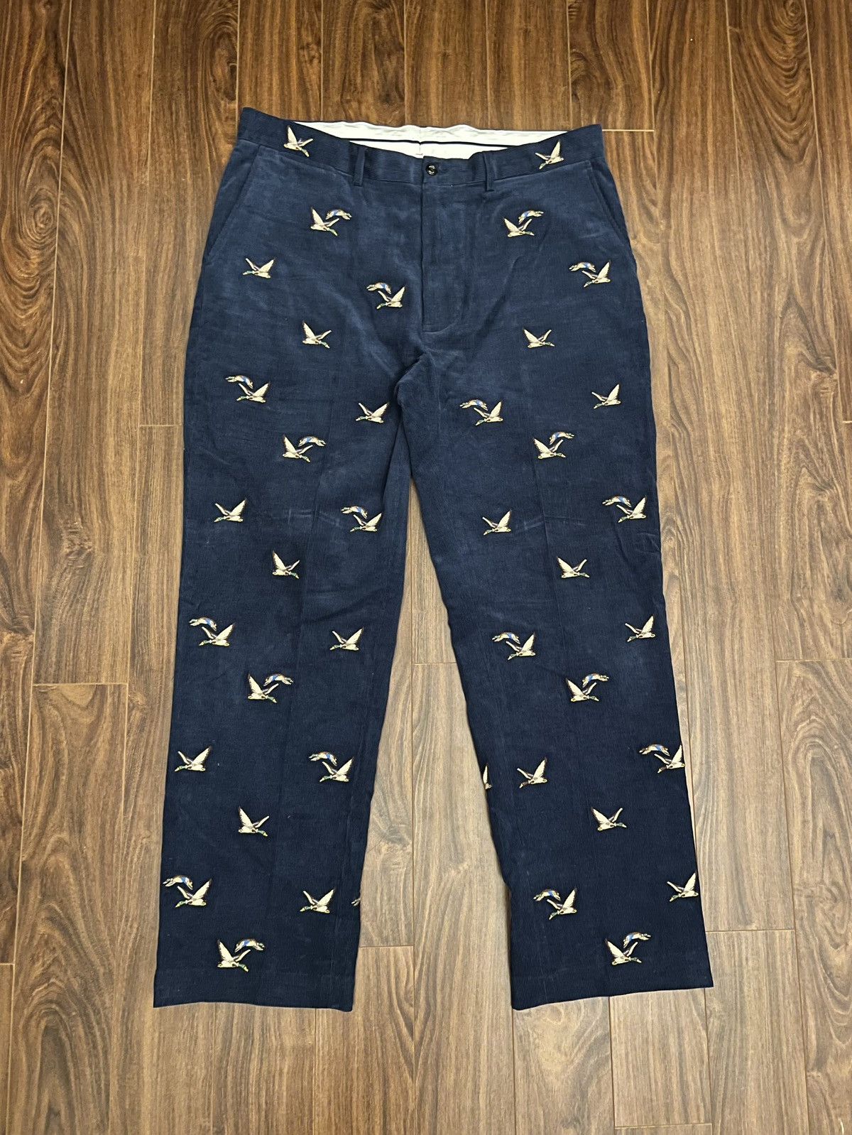 Polo Ralph Lauren Polo Golf Embroidered Mallard Corduroy Trousers Size US 36 / EU 52 - 1 Thumbnail