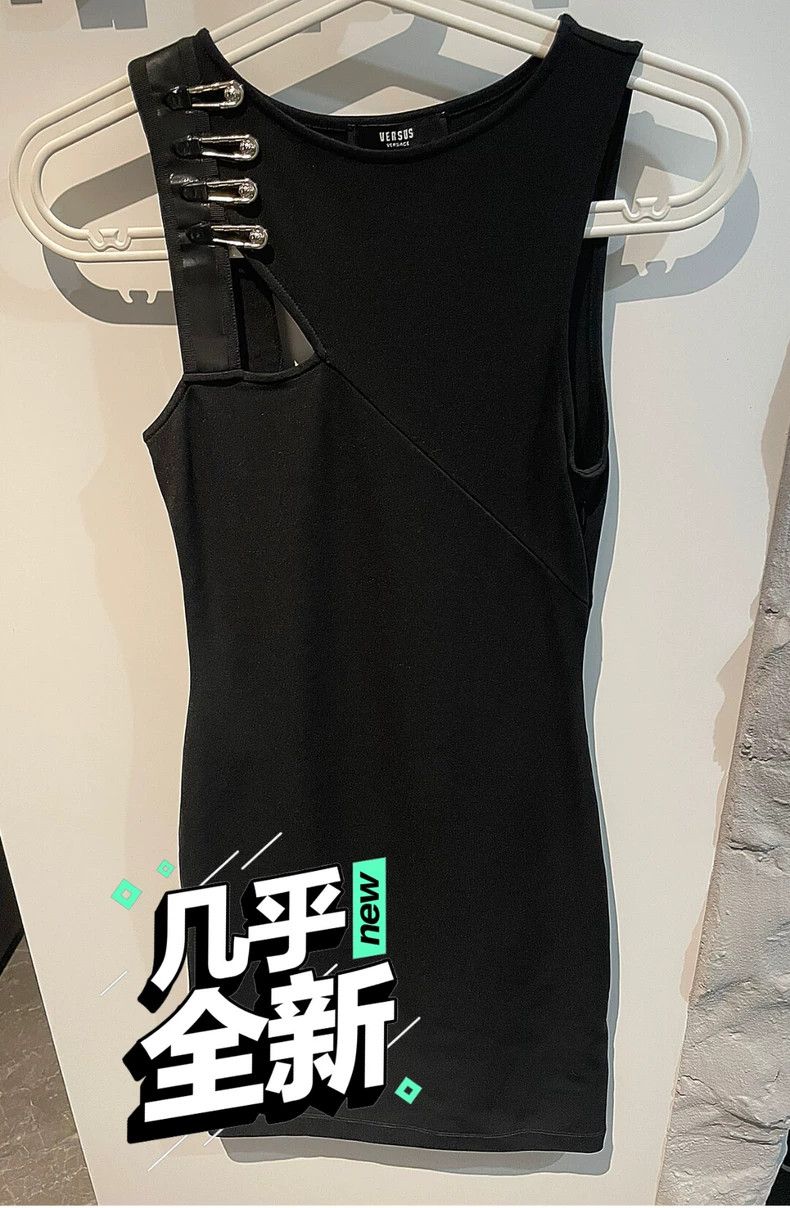 Versace Versace Sexy beautiful back patchwork little black dress Size S / US 4 / IT 40 - 1 Thumbnail