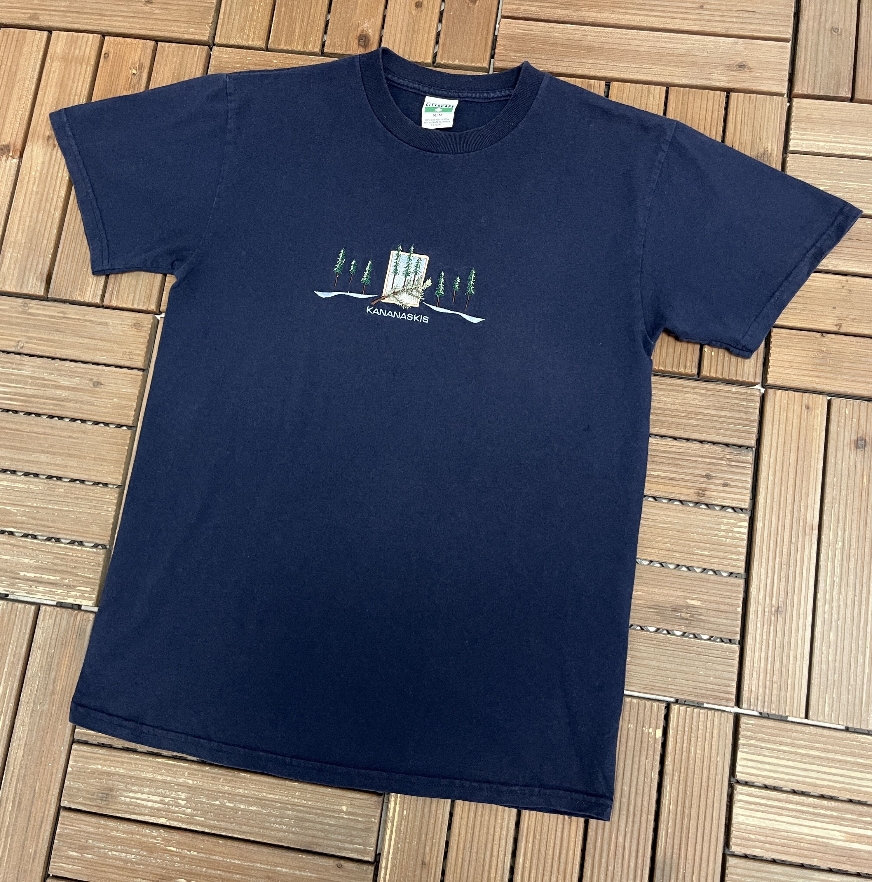 Vintage Kananaskis Embroidered Vintage Blue T-Shirt Tee Size US M / EU 48-50 / 2 - 3 Thumbnail