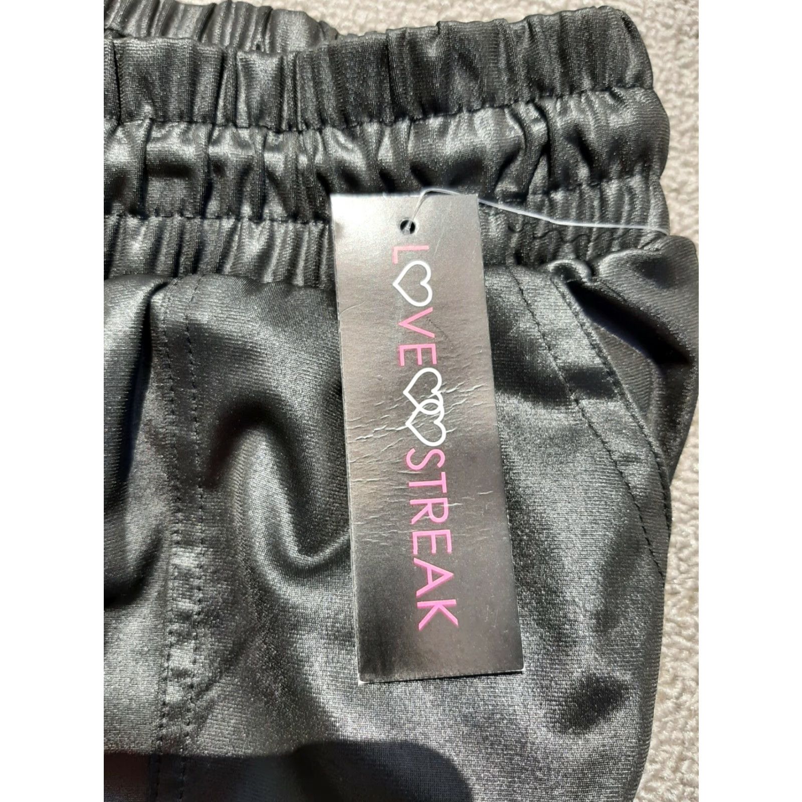 Vintage Love Streak Black Jogger Activewear Sweatpants Size 1X Womens NEW Size 40" / US 18 - 4 Thumbnail