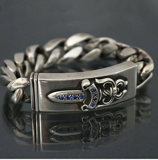 Chrome Hearts Chrome Hearts Sapphire Dagger ID Bracelet Size ONE SIZE - 1 Thumbnail