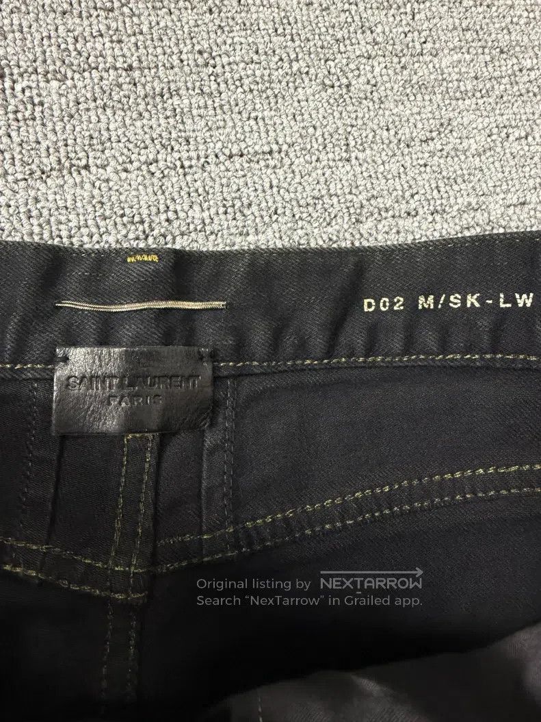 Saint Laurent Paris Saint Laurent Paris Black mud-stained distressed denim jea Size US 29 - 5 Thumbnail