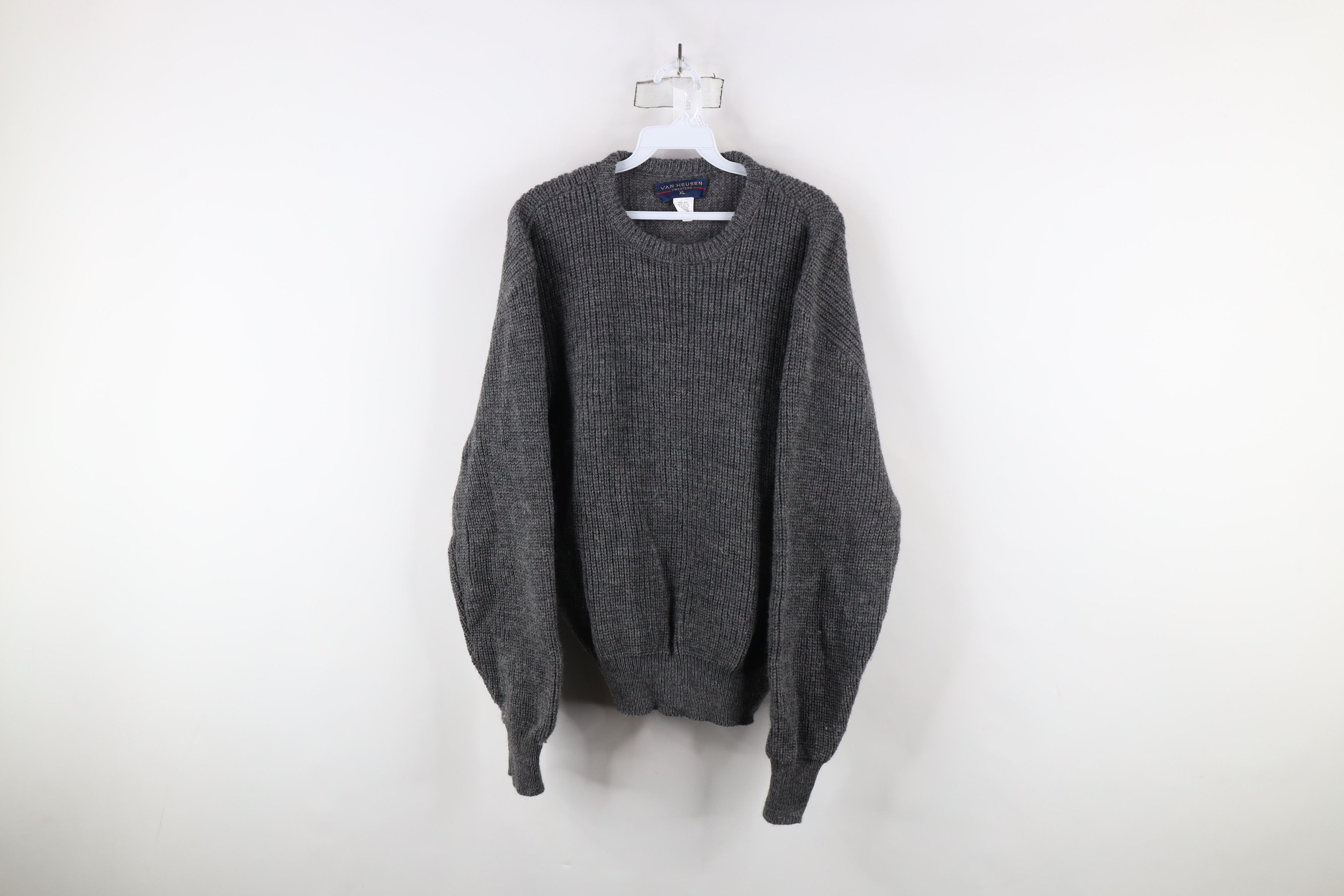 Vintage Vintage 90s Streetwear Chunky Ribbed Knit Sweater USA Gray Size XL / US 12-14 / IT 48-50 - 1 Thumbnail