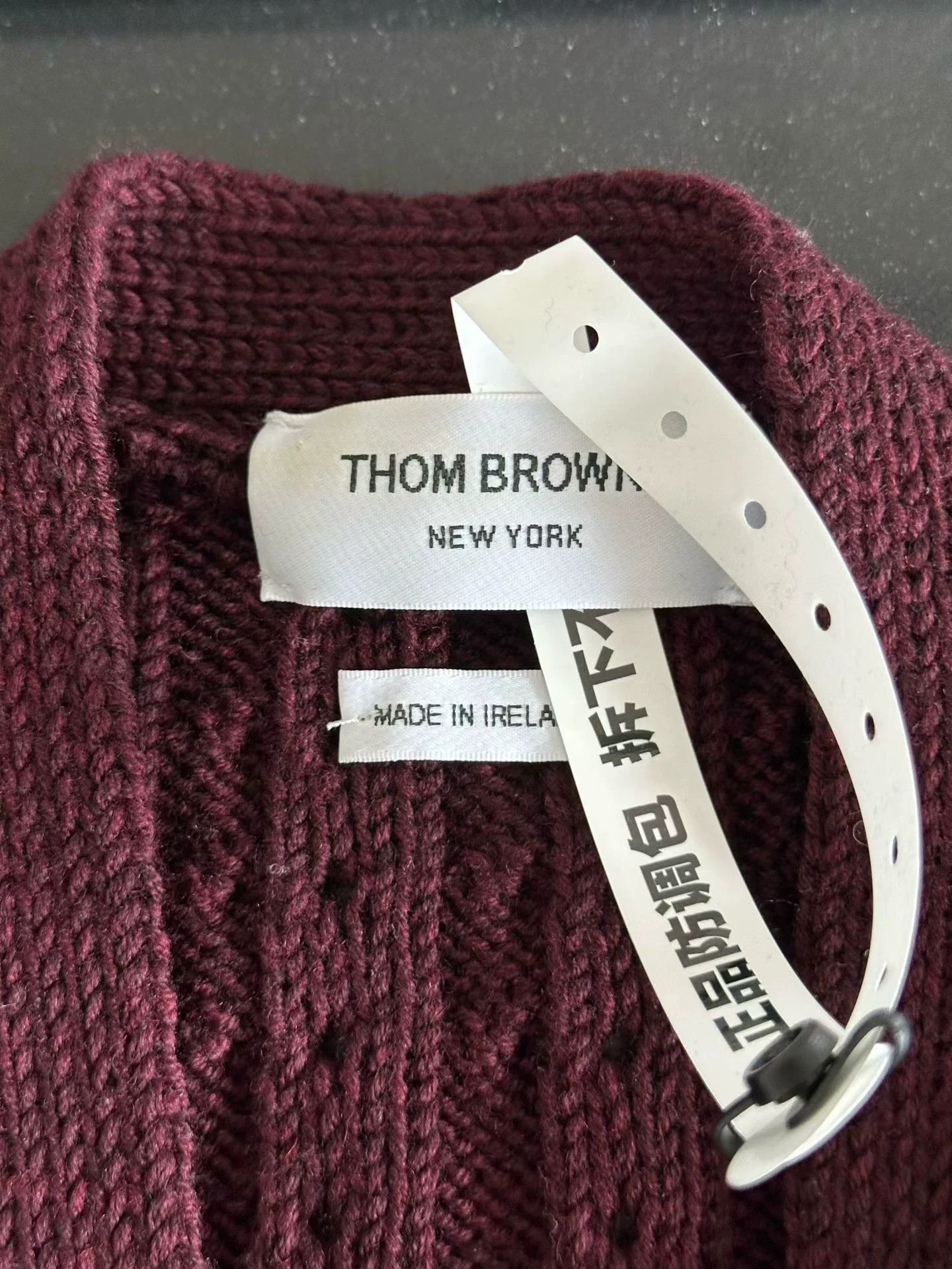 Thom Browne Thom Browne Wine Red Wool Cardigan 40 Size S / US 4 / IT 40 - 3 Thumbnail