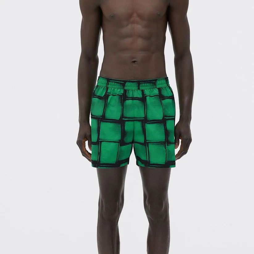 Bottega Veneta o1w1db10724 Swim Shorts in Parakeet & Black Size US 32 / EU 48 - 3 Thumbnail