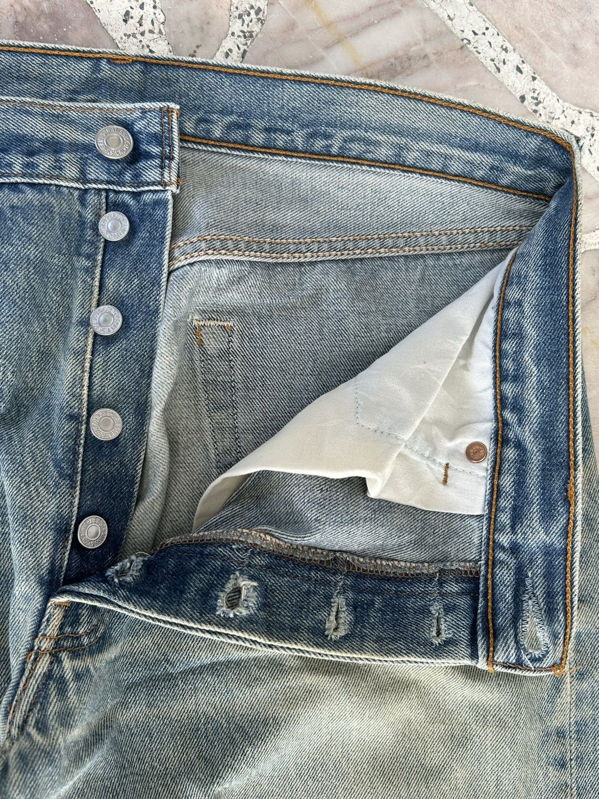 Levi's Levis 501xx Ripped Japan Denim Size US 35 - 8 Thumbnail
