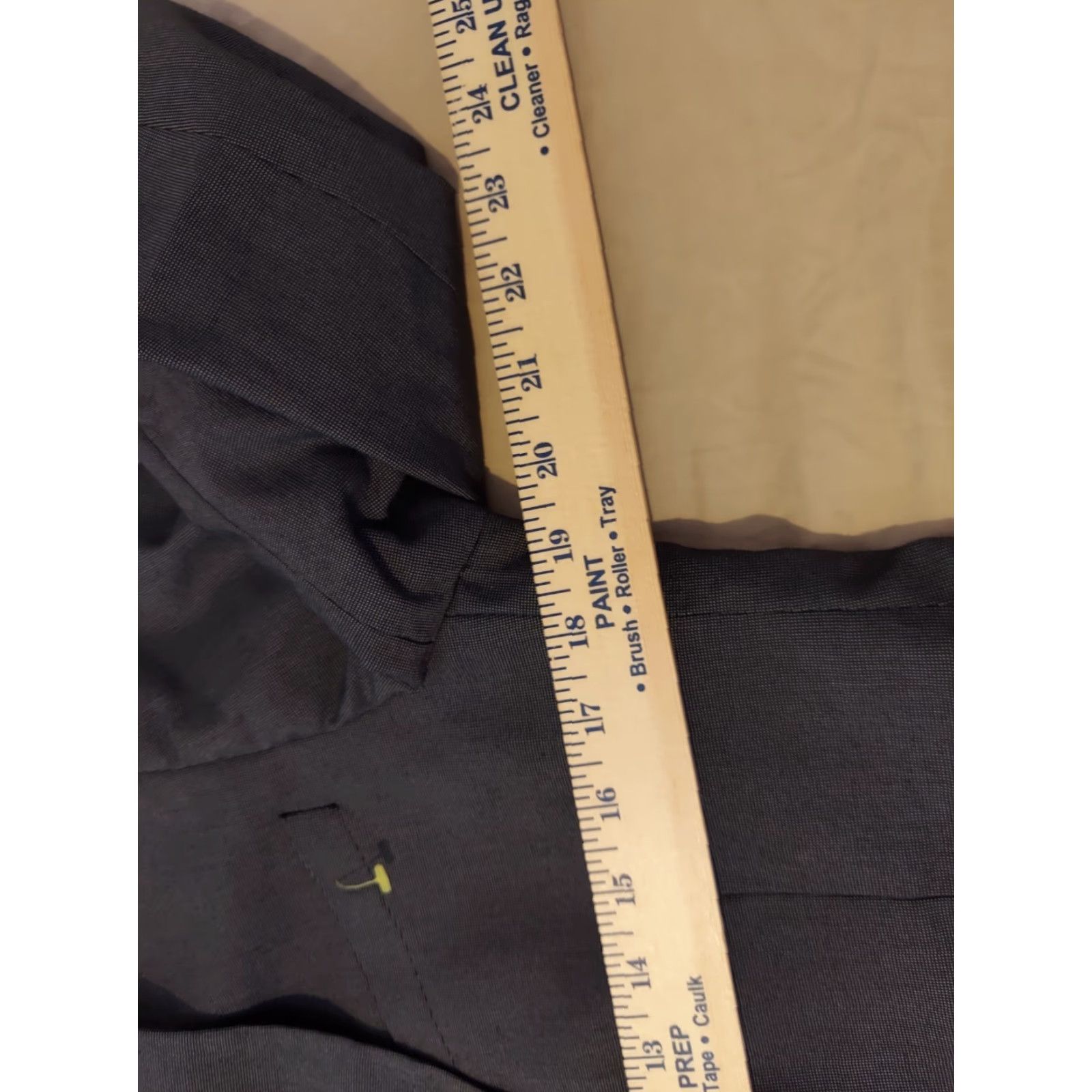 Express Mens Express Blazer Jacket 38R Slim Navy Cotton Blue Solid Notch Lapel Regular Single-Breasted 2 Button Office Formal Coat/ jacket Size 38R - 3 Thumbnail