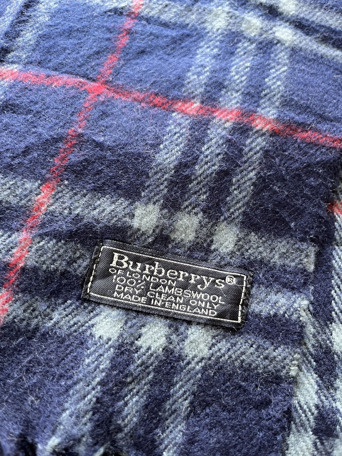 Burberry × Designer × Vintage 🔥Vintage Burberrys Lambswool Checkered Mafla England Size ONE SIZE - 1 Thumbnail