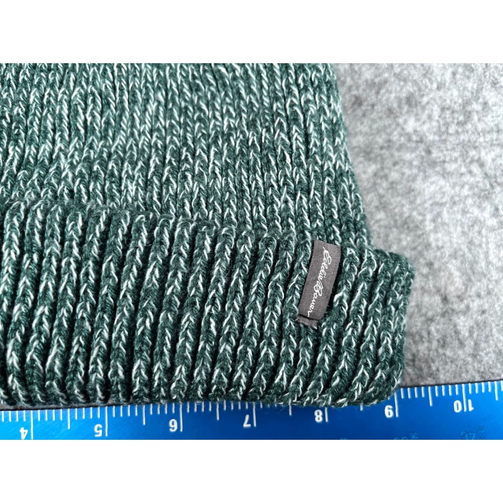 Eddie Bauer Eddie Bauer Hat Adult One Size Green White Beanie Toque Knit Acrylic Camp Hike Ski Size ONE SIZE - 2 Thumbnail